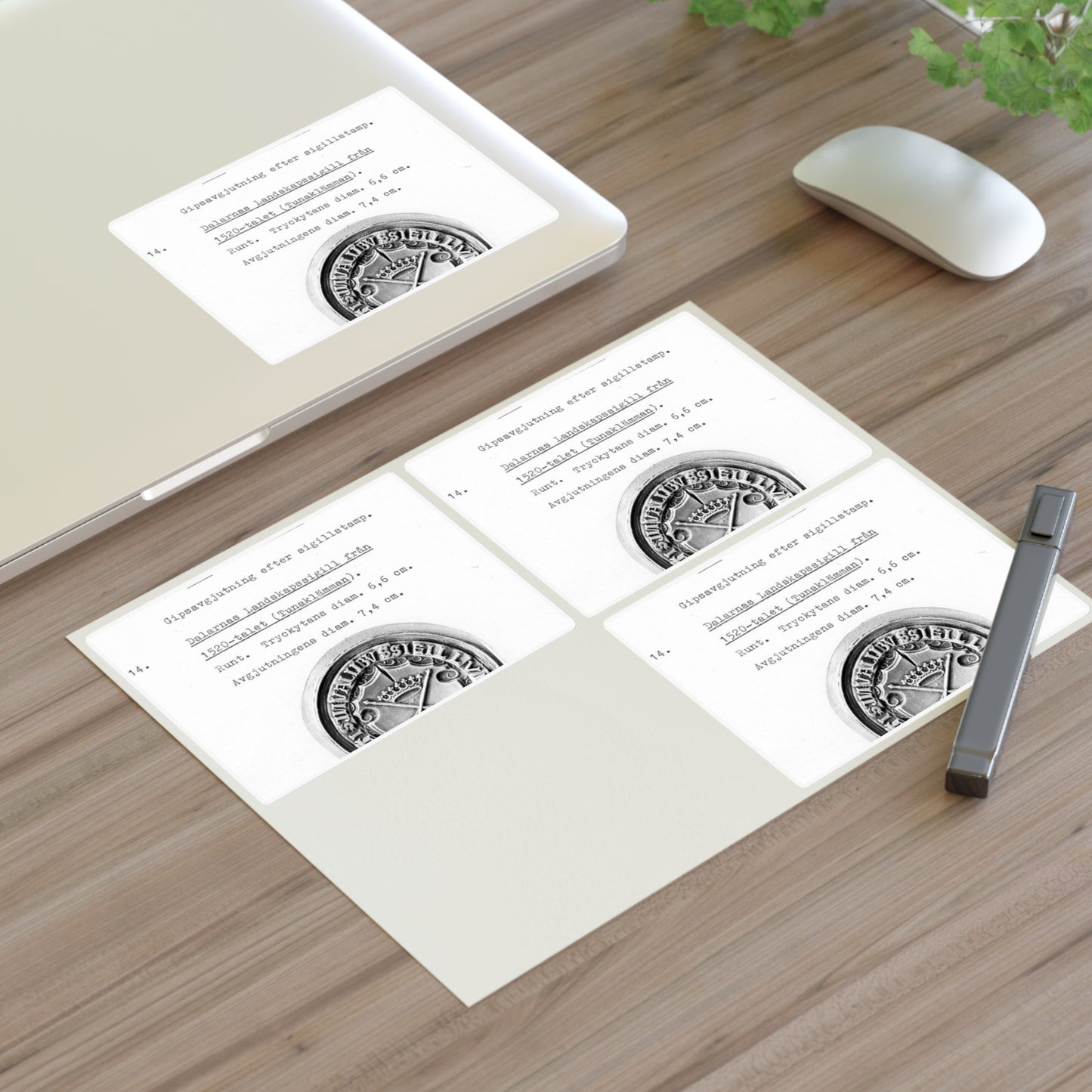 sigill (Dalarnas Landskapssigill från 1520-talet) Laminated UV Protective Vinyl Stickers
