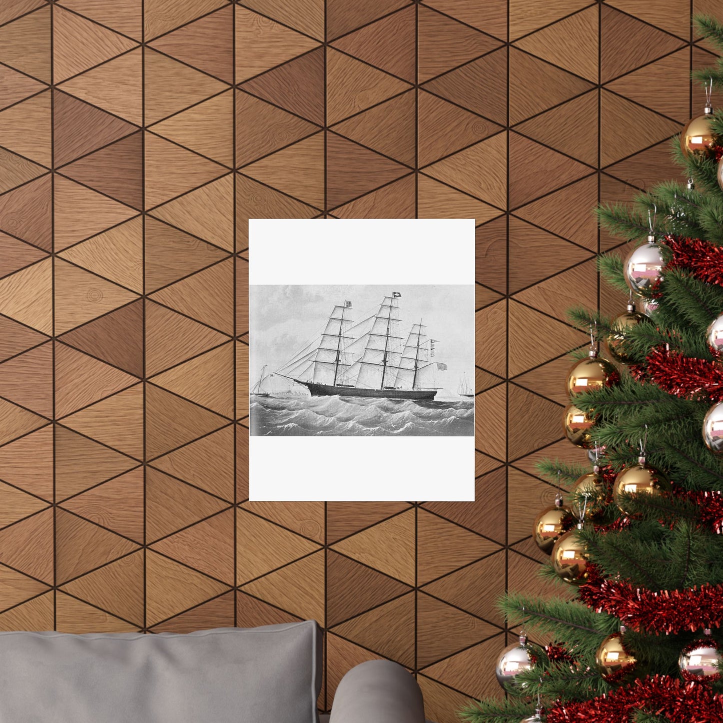 Chariot of Fame (A1 extreme clipper, 1853) High Quality Matte Wall Art Poster for Home, Office, Classroom