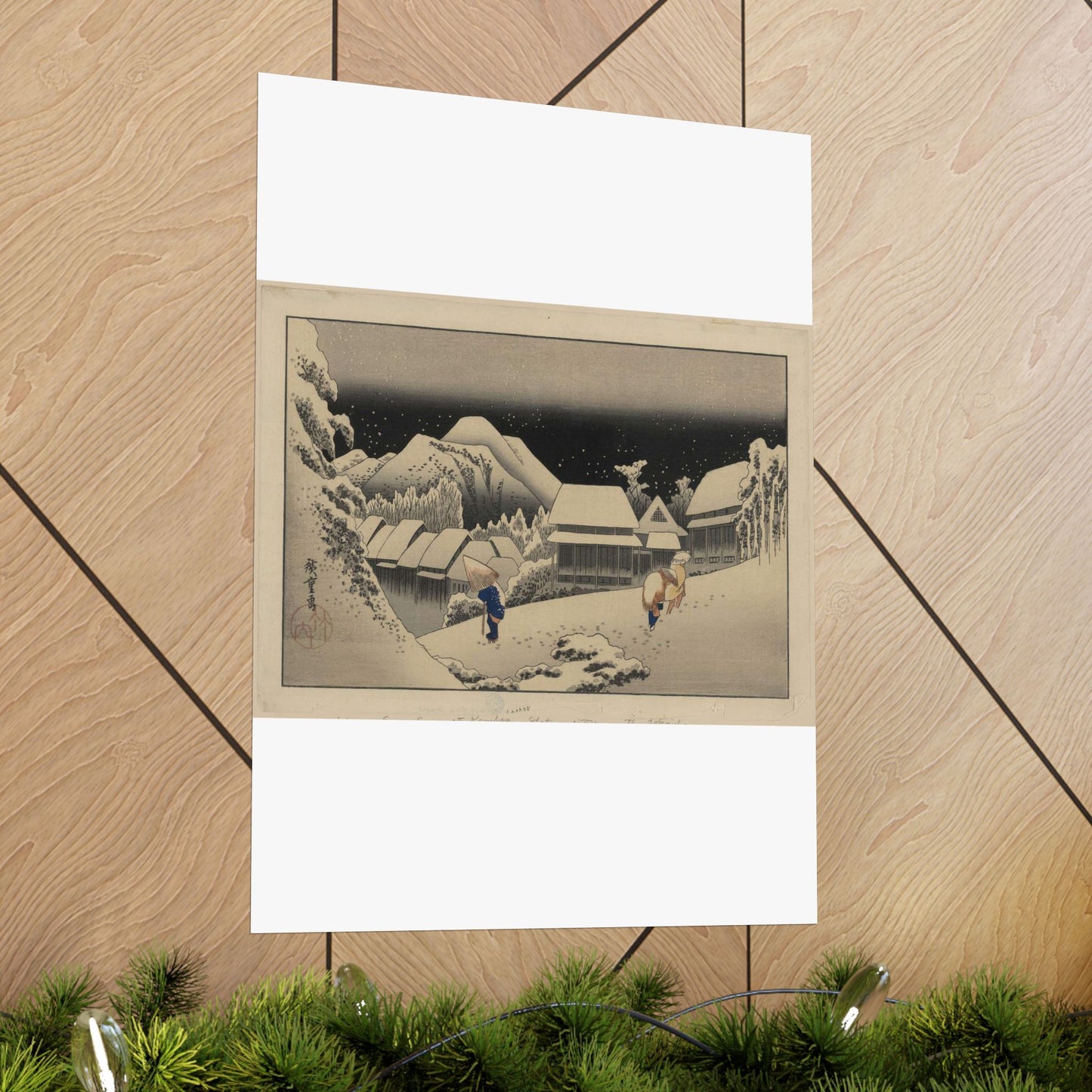 Utagawa Hiroshige - Kanbara, Ando Hiroshige - Ukiyo e print High Quality Matte Wall Art Poster for Home, Office, Classroom