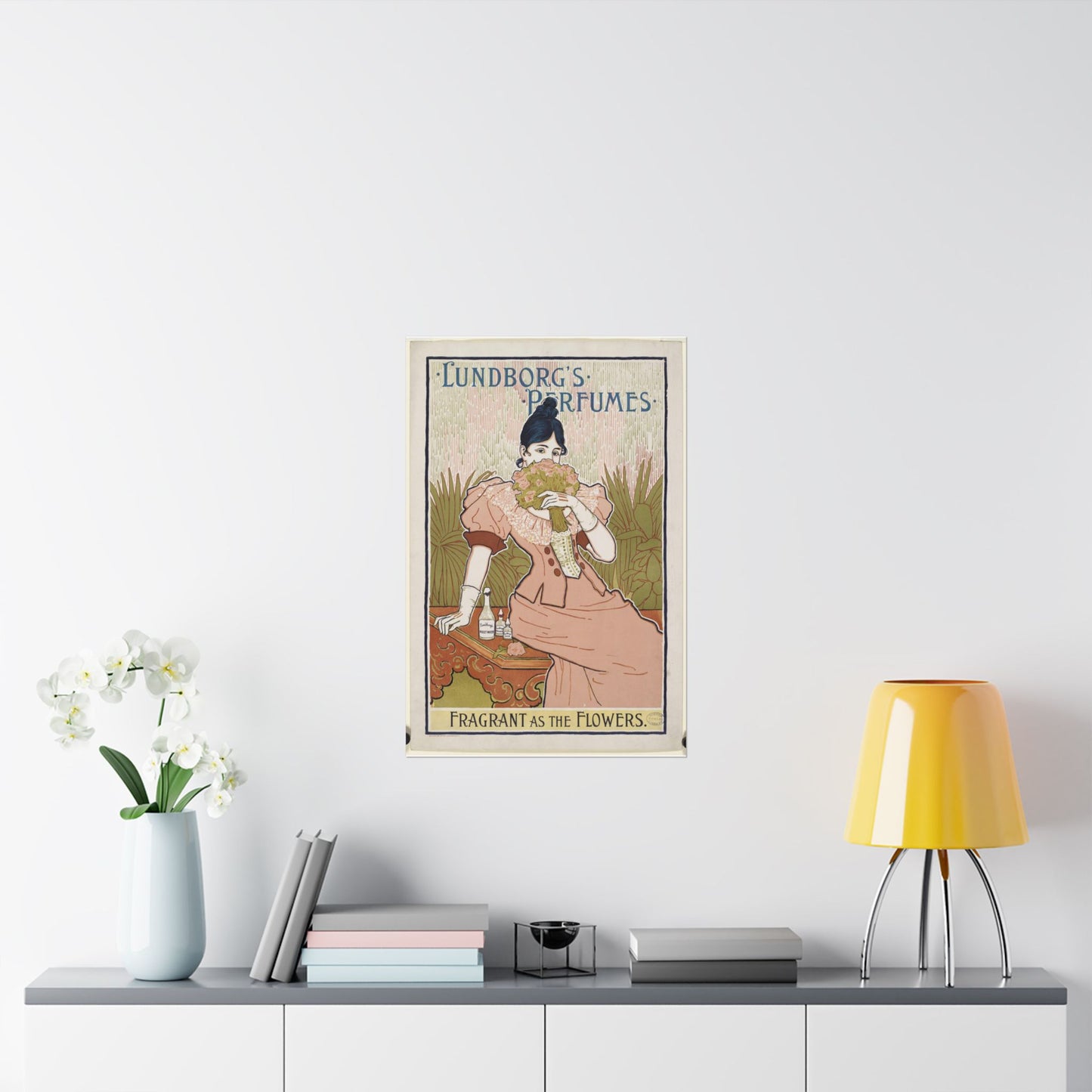 Lundborg's perfumes, Art Nouveau poster High Quality Matte Wall Art Poster for Home, Office, Classroom
