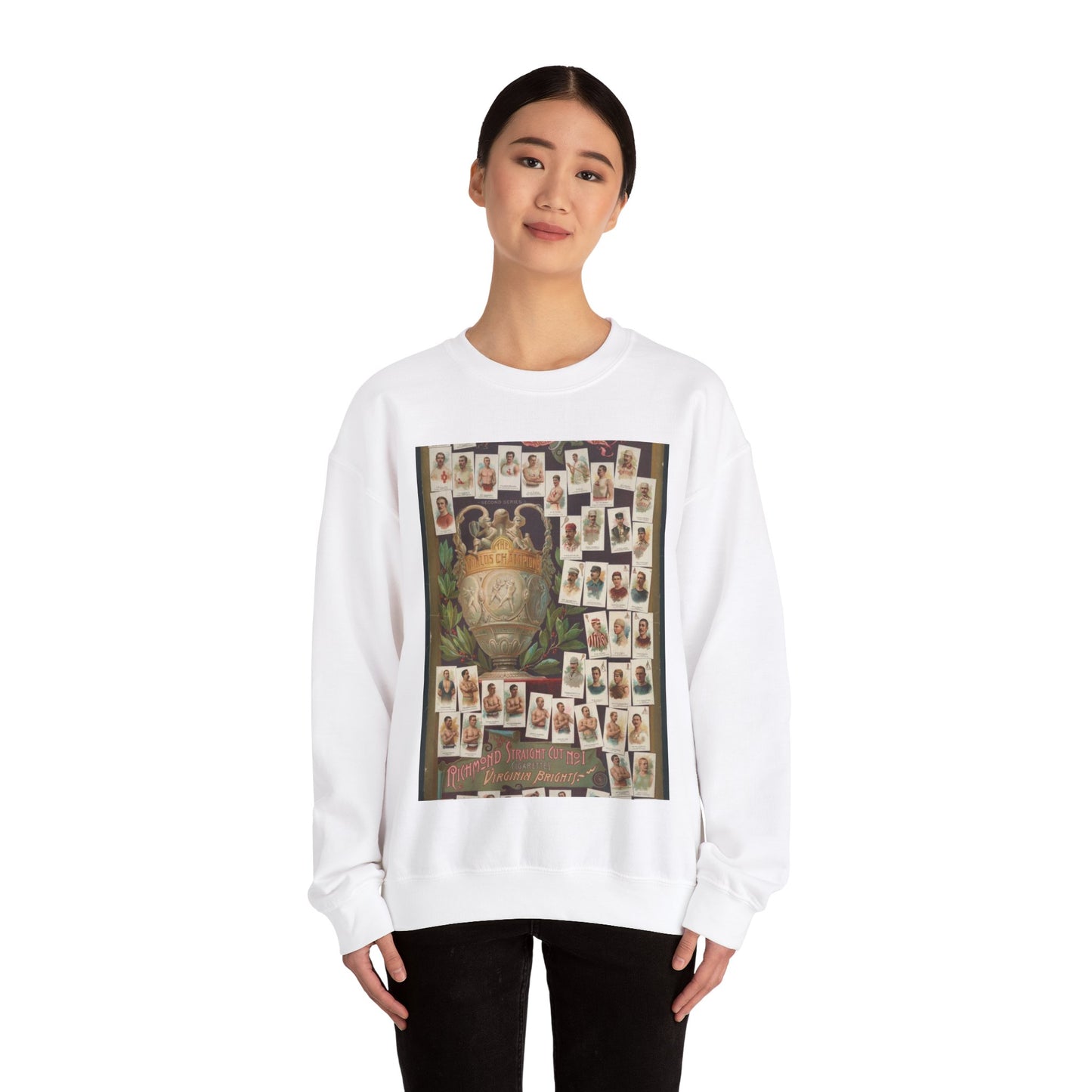 Allen & Ginter. Richmond, Virginia Richmond straight cut no. 1 cigarettes Virginia brights. The worlds champions second series White Heavy Blend Adult Crew Neck SweatShirt