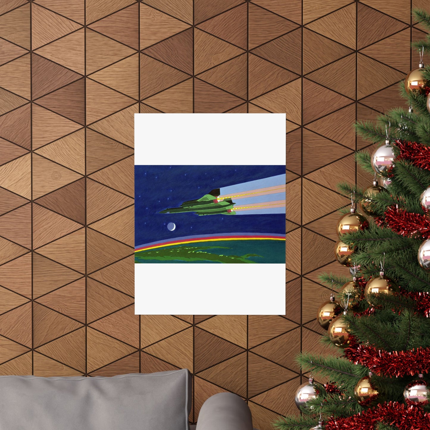 Artwork: "Blackbird at Sunrise" Artist: Bob Bausch, USAF Art Collection High Quality Matte Wall Art Poster for Home, Office, Classroom