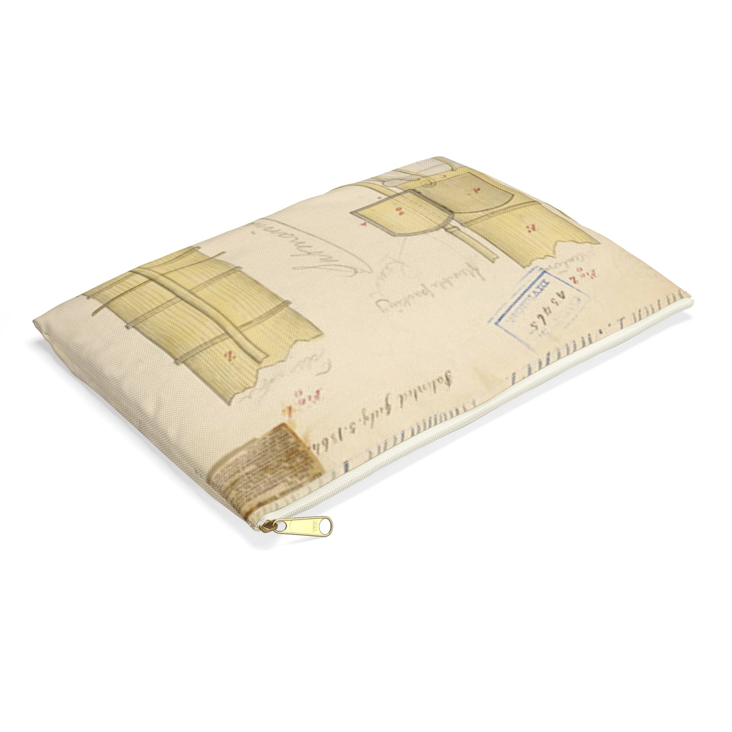 Patent drawing - Drawing of Submarine Telescope Public domain image Large Organizer Pouch with Black Zipper
