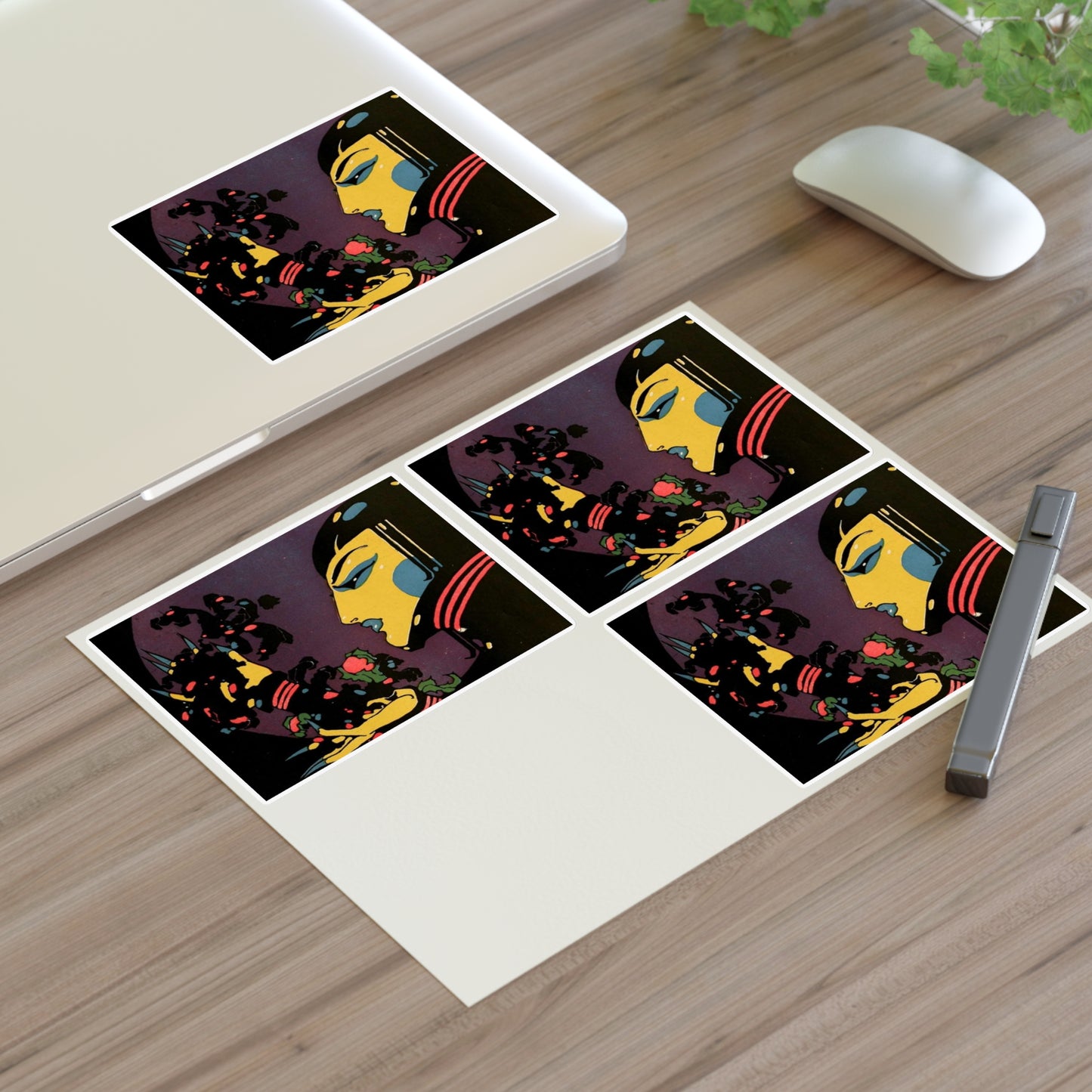 Black Orchids - Vintage movie public domain poster Laminated UV Protective Vinyl Stickers