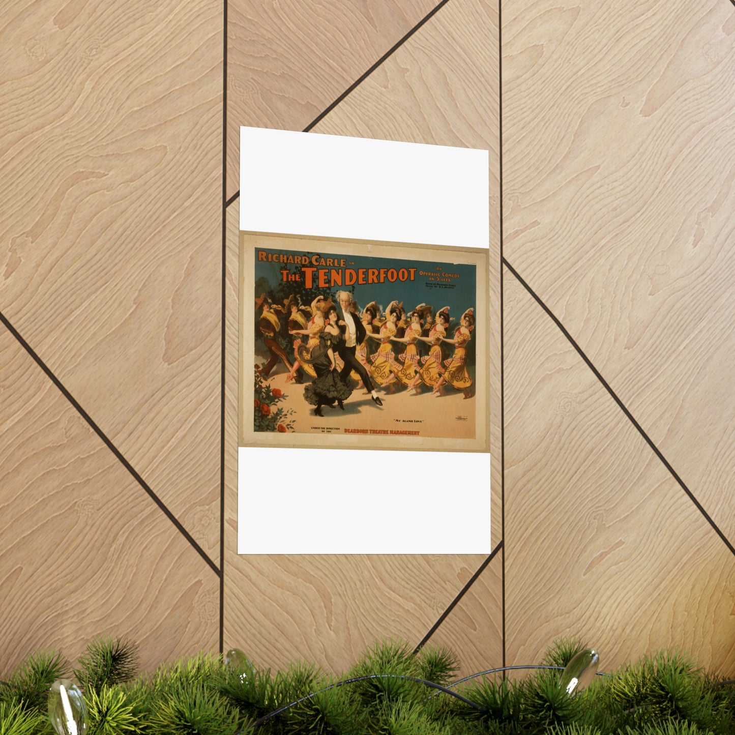 Richard Carle in The tenderfoot an operatic comedy in 3 acts : book by Richard Carle ; music by H.L. Heartz. High Quality Matte Wall Art Poster for Home, Office, Classroom