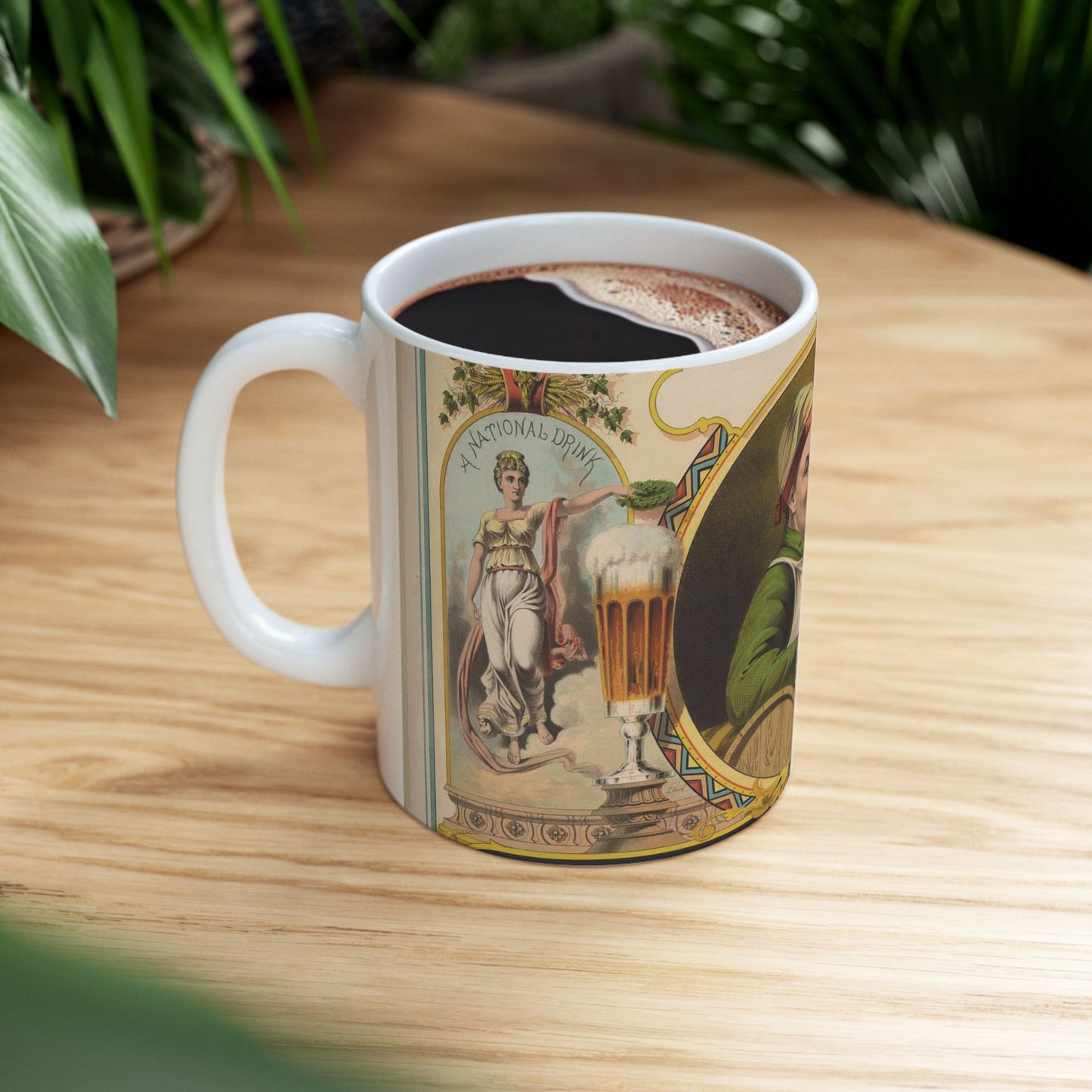 Lager bier - J.Z.(?) Wood ; Mensing & Stecher, lithographers. LCCN96507589 Beautiful Novelty Ceramic Coffee Mug 11oz