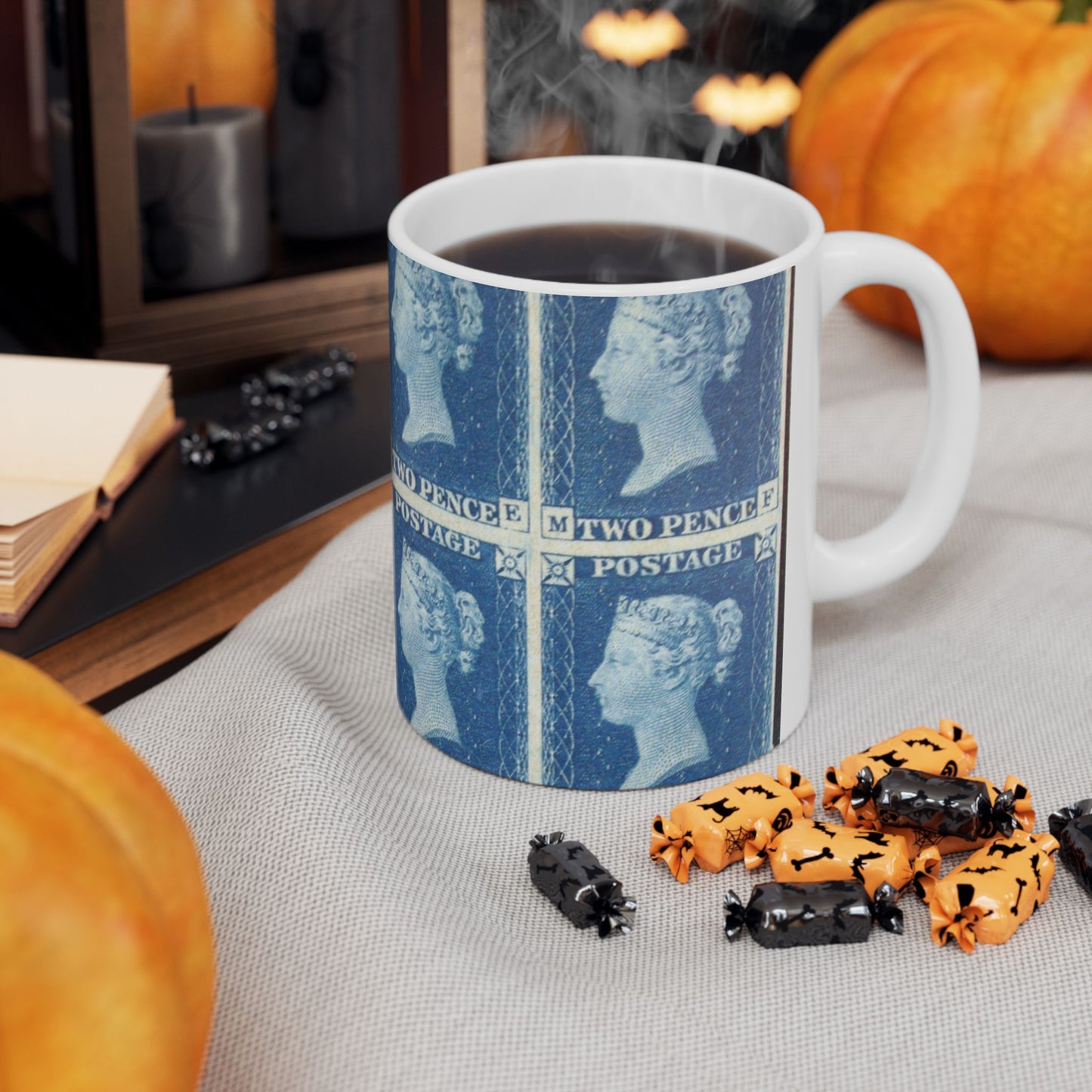 "Two Penny Blue" postage stamps Beautiful Novelty Ceramic Coffee Mug 11oz