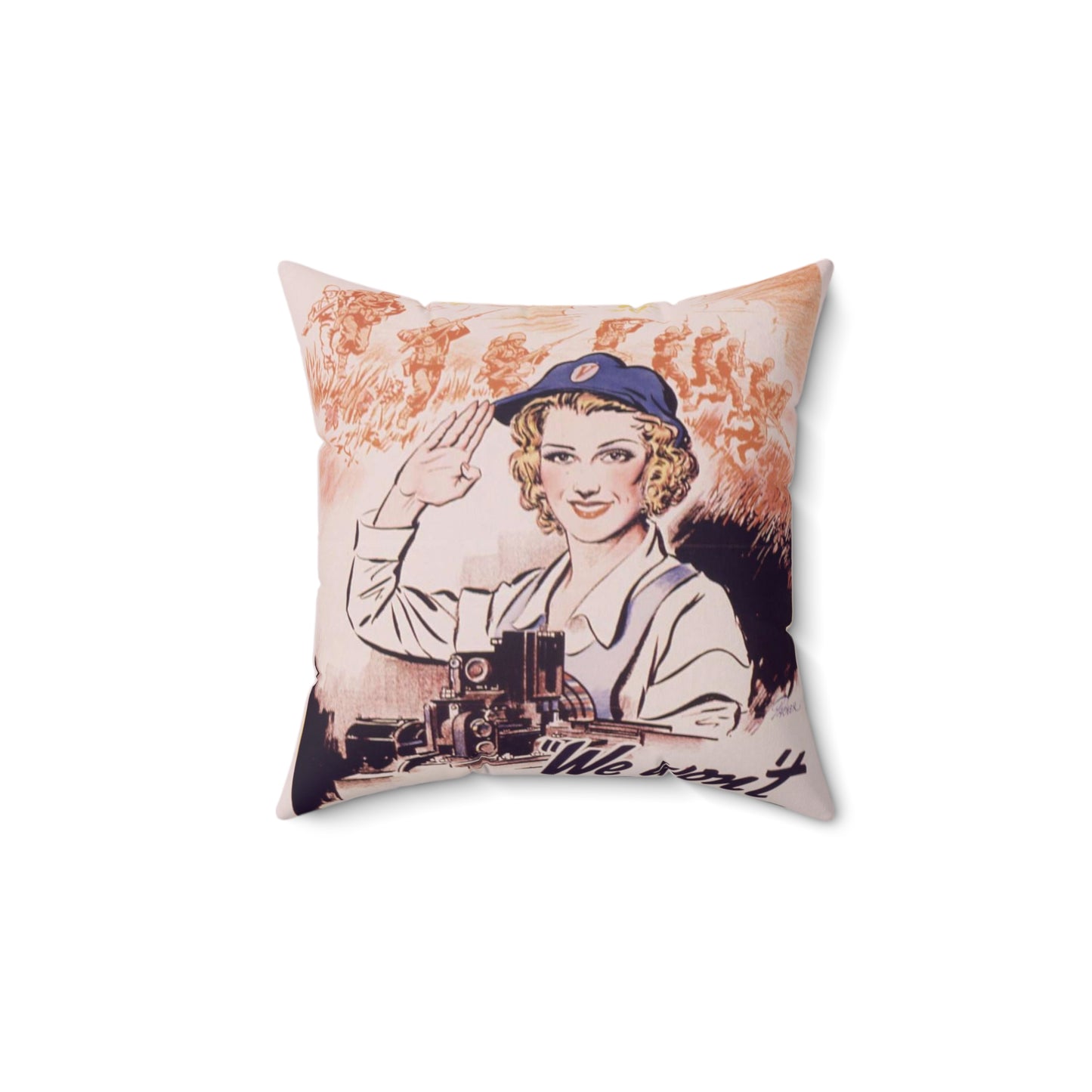 "Count On Us^ We Won't Let You Down" - NARA - 514091 Decorative Accent Square Pillow
