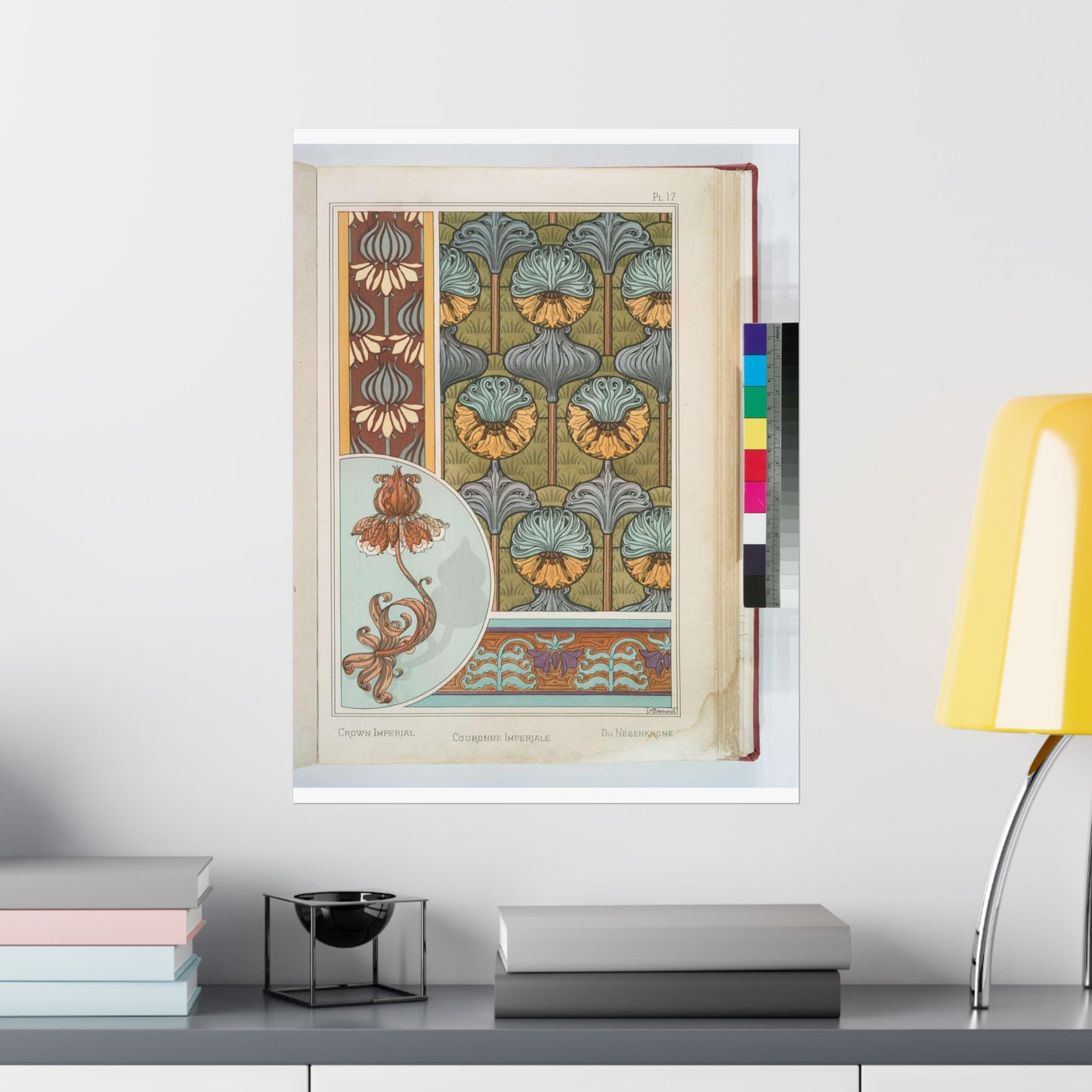 Couronne imperiale, Maurice Pillard Verneuil High Quality Matte Wall Art Poster for Home, Office, Classroom