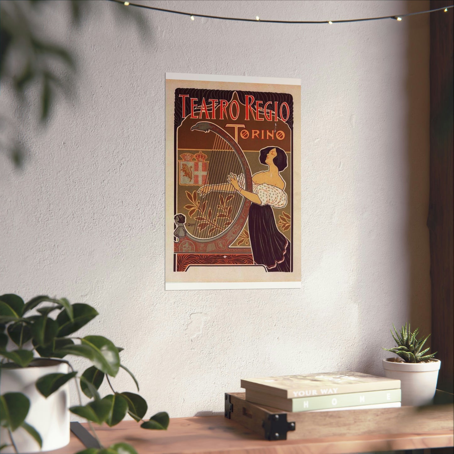 Affiche italienne pour le "Théâtre royal de Turin" High Quality Matte Wall Art Poster for Home, Office, Classroom