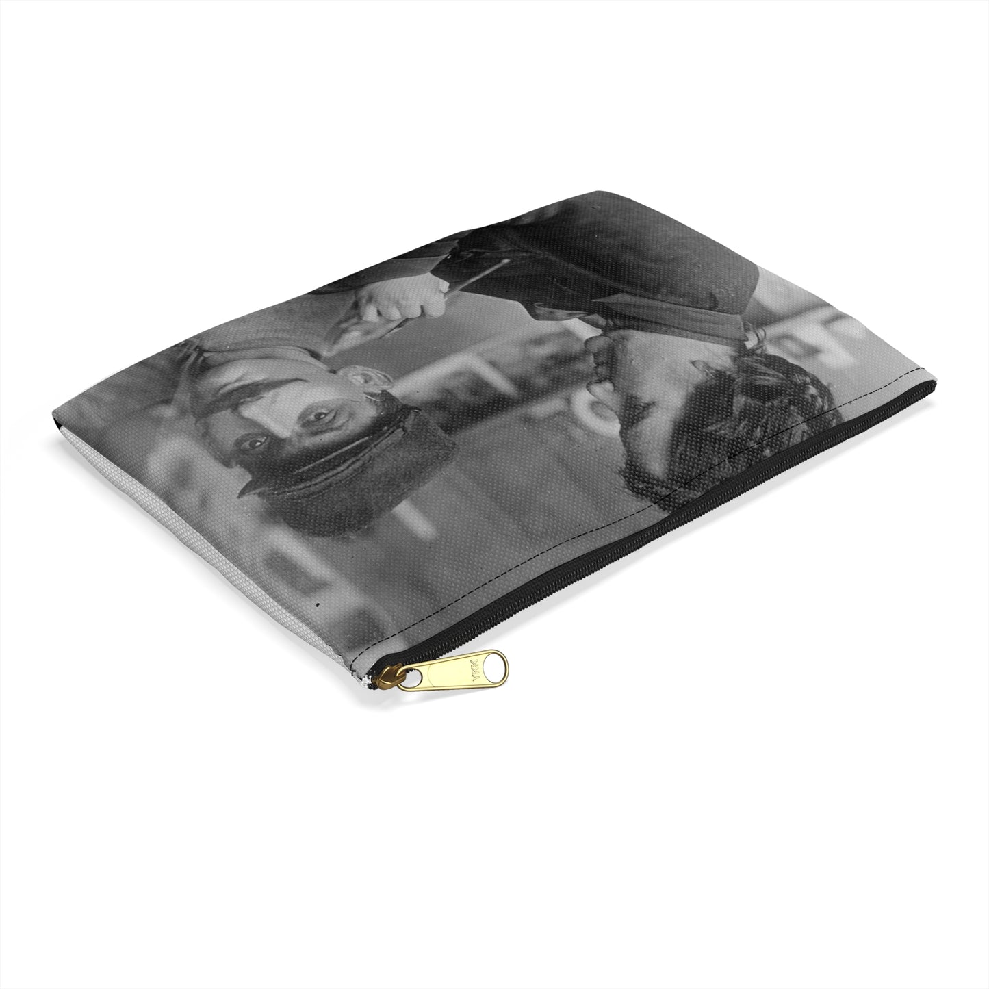 Mrs. Anna Coleman Ladd and Mr Caudron. Mrs. A. Coleman Ladd working on portrait mask Large Organizer Pouch with Black Zipper