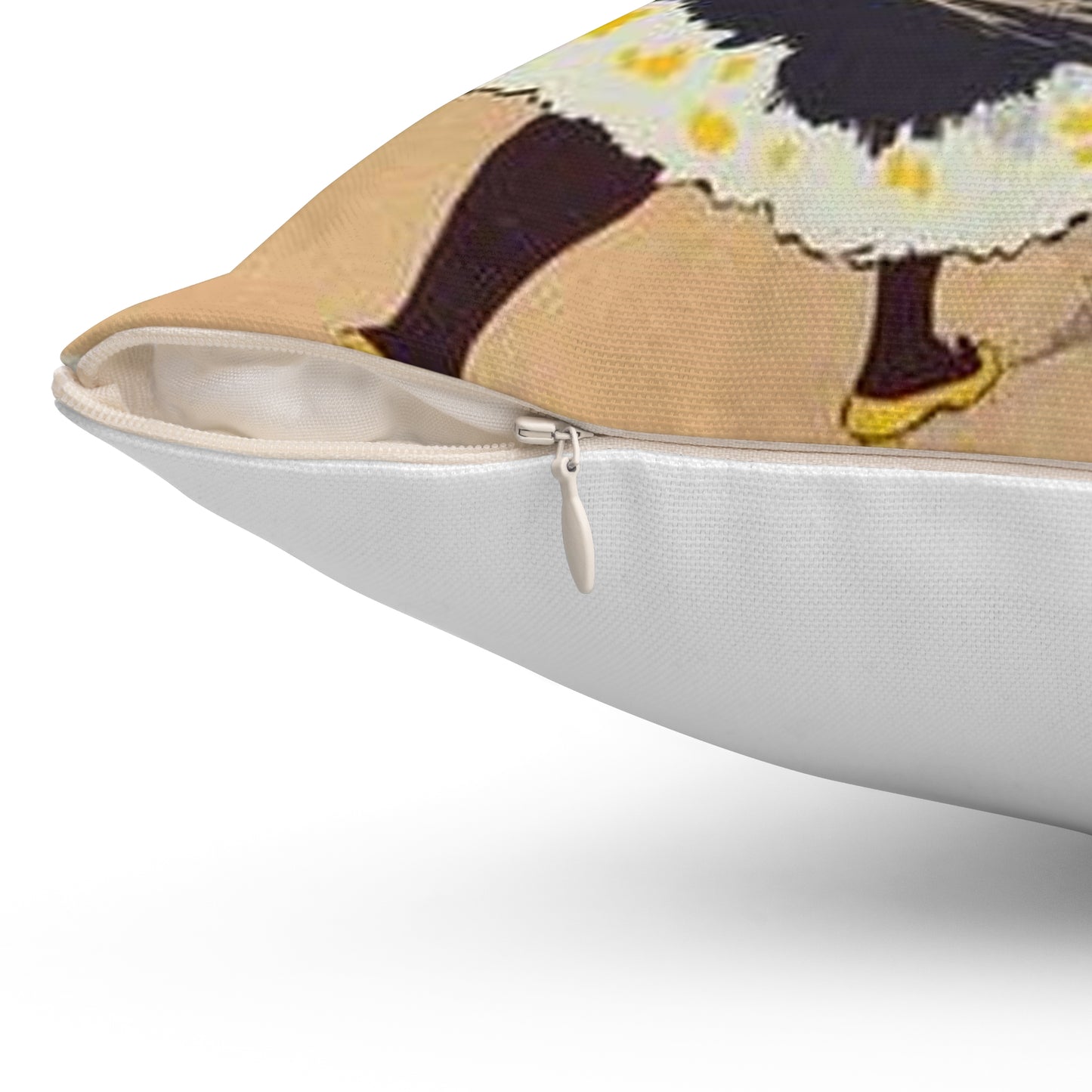 Affiche pour le "Bal Bullier".. Public domain reproduction. Decorative Accent Square Pillow