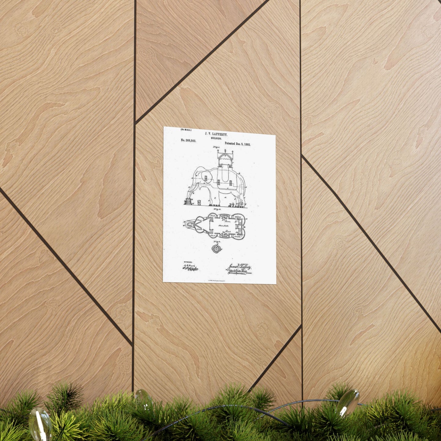 Patent Drawing of Engine - Lucy-USpatent268503 1882 Public domain image High Quality Matte Wall Art Poster for Home, Office, Classroom