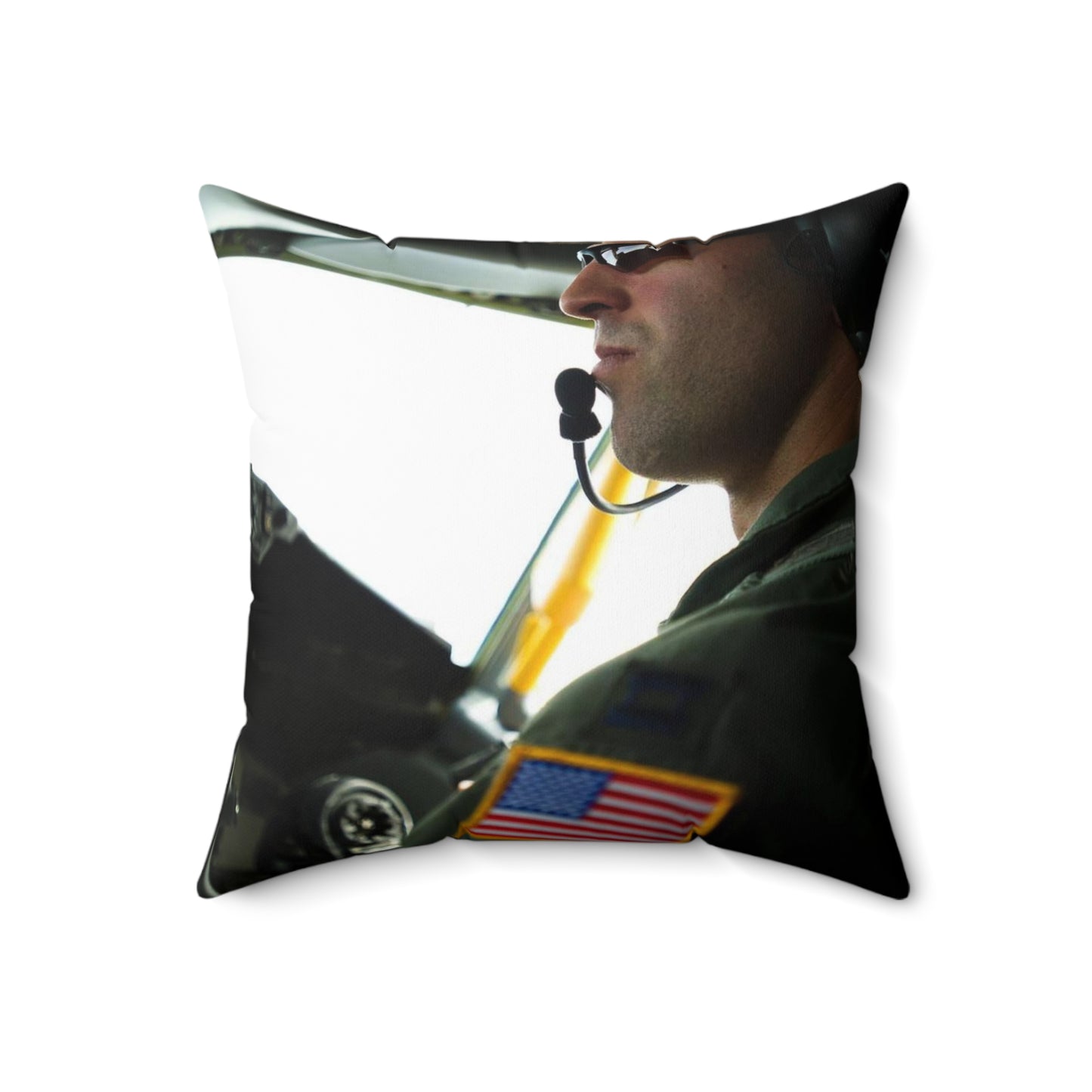 Capt. Michael Bermensolo, a pilot from the 151st Air Decorative Accent Square Pillow