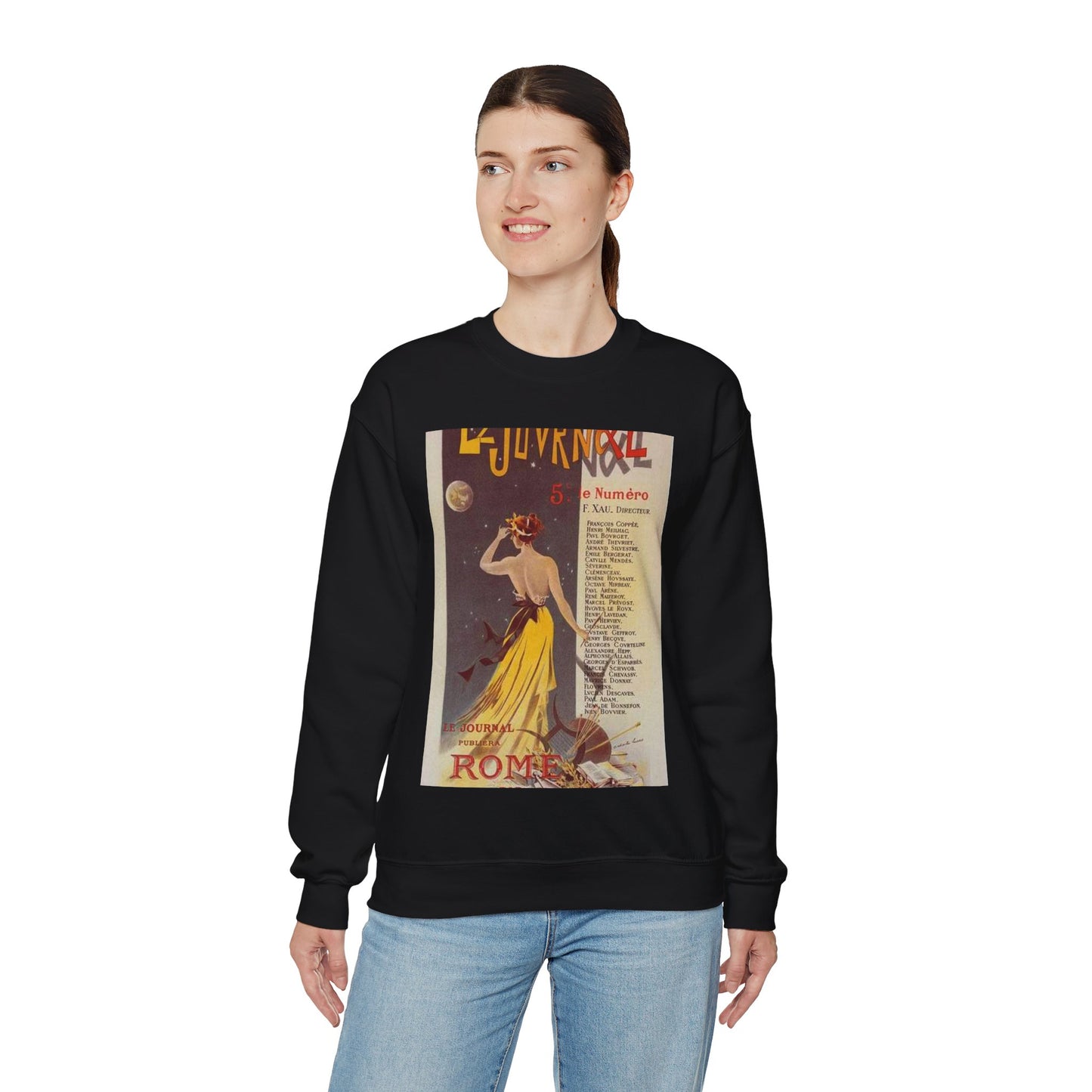 Affiche pour annoncer la publication de "Rome" dans Le Journal. Black Heavy Blend Adult Crew Neck SweatShirt