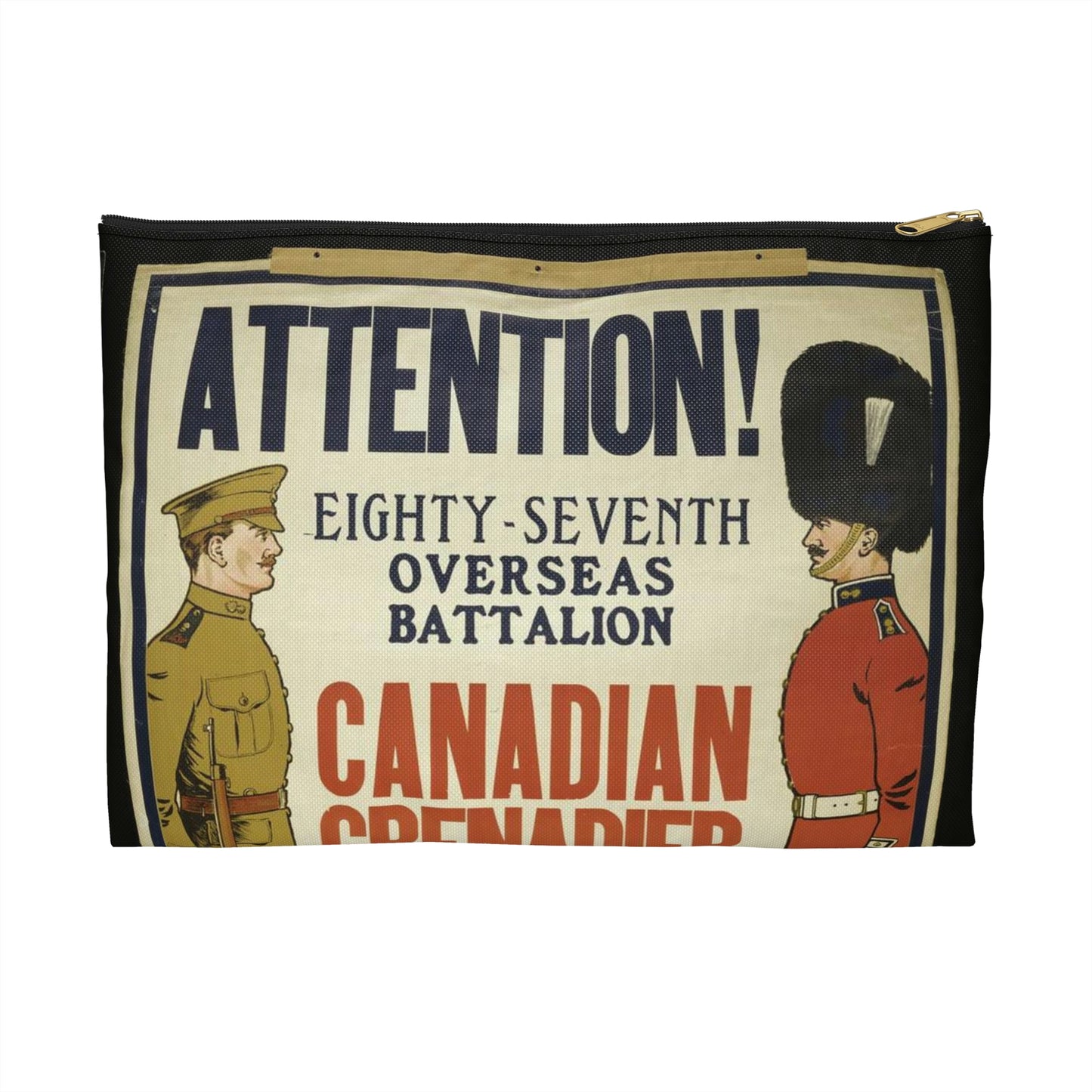 Attention! ... Canadian Grenadier Guards now recruiting Large Organizer Pouch with Black Zipper