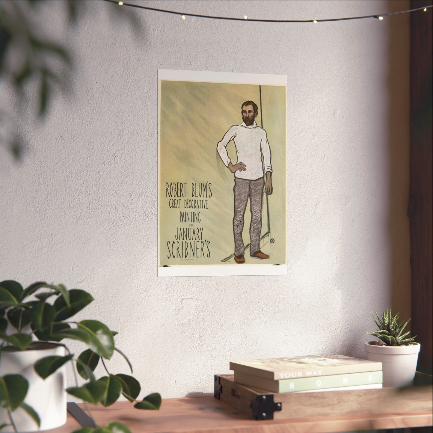 Robert Blum's great decorative painting in January Scribner's High Quality Matte Wall Art Poster for Home, Office, Classroom