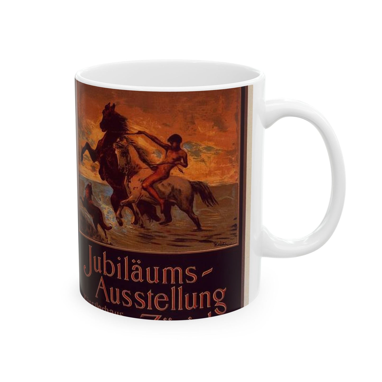 Affiche suisse pour "Jubiläums Ausstellung". Exposition d'un jubilé artistique à Zurich Beautiful Novelty Ceramic Coffee Mug 11oz