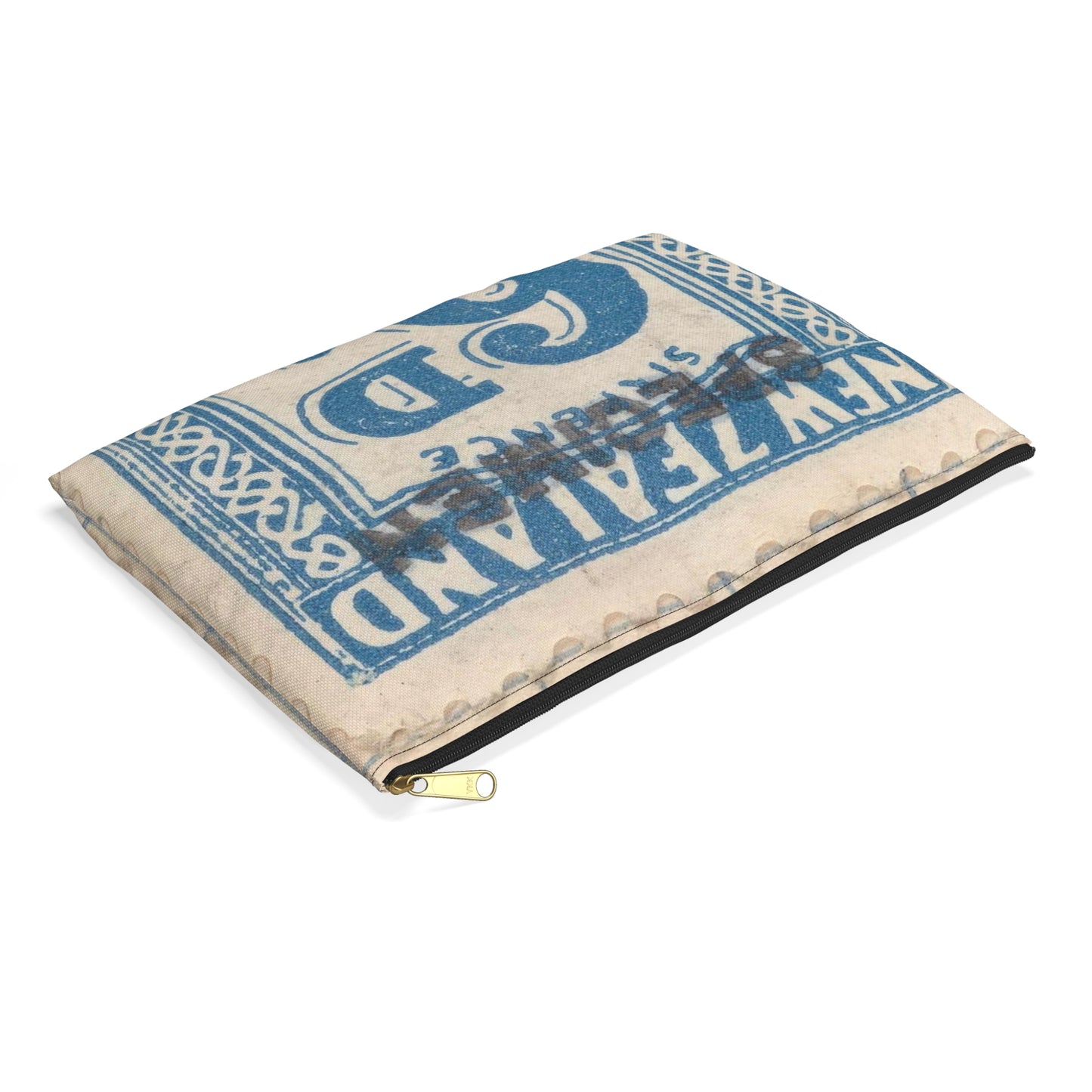 Six penny Unemployment Relief stamp overprinted 'Specimen' Large Organizer Pouch with Black Zipper