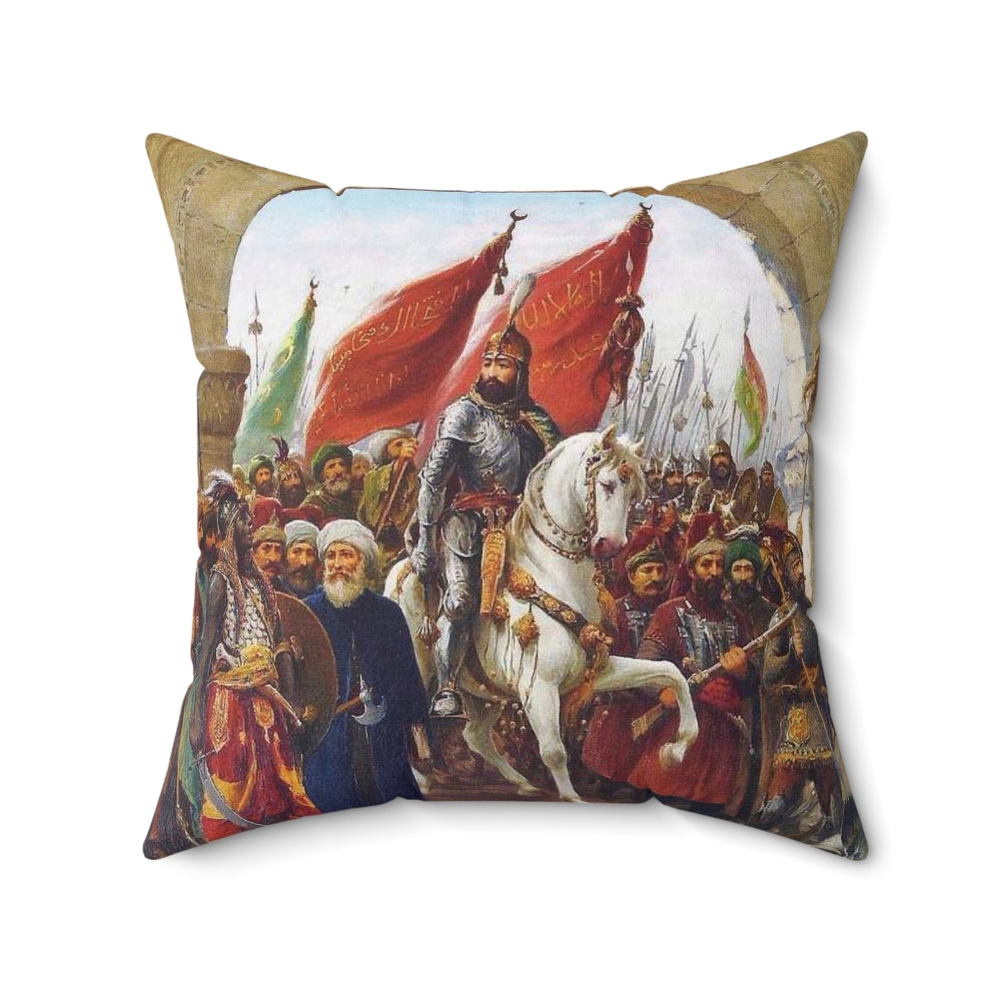 Zonaro GatesofConst - Public domain scan of drawing Decorative Accent Square Pillow