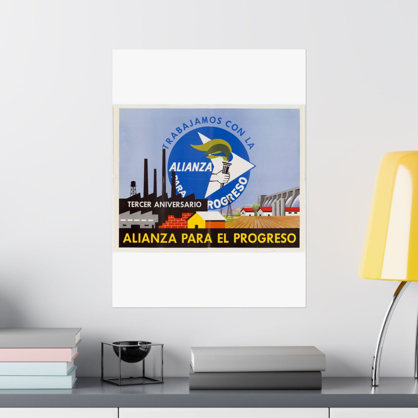 Alliance Posters, Cold War American Propaganda poster High Quality Matte Wall Art Poster for Home, Office, Classroom