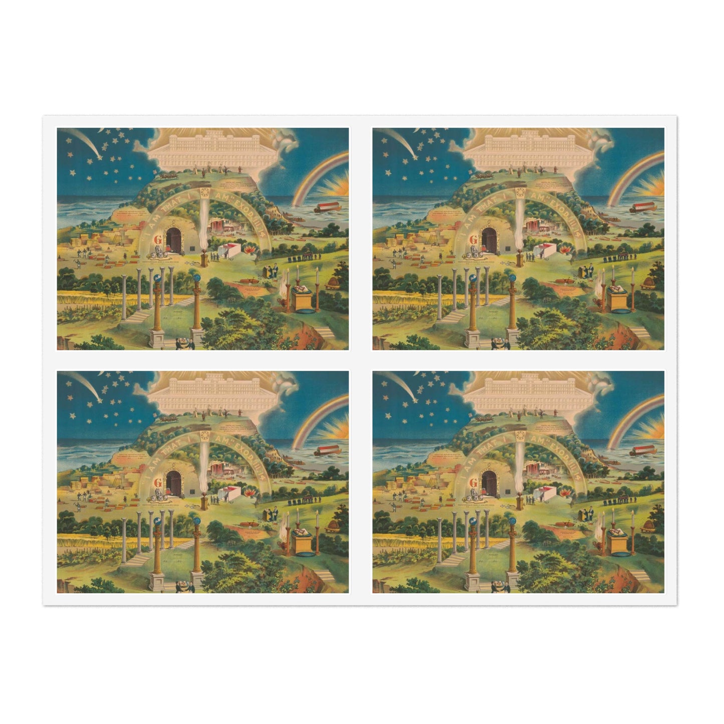 Our emblematic mystic light of masonry Laminated UV Protective Vinyl Stickers