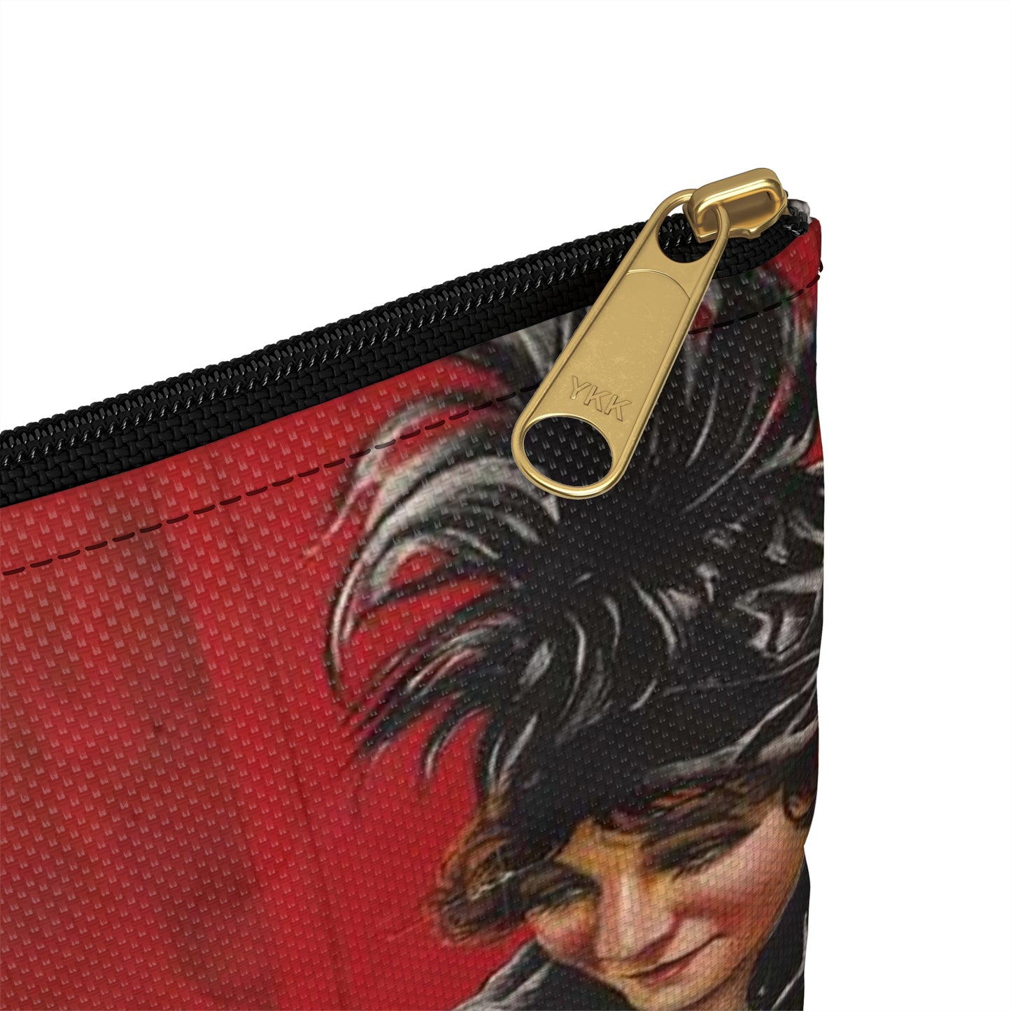 The mysterious beauty Following a phantom love. Large Organizer Pouch with Black Zipper