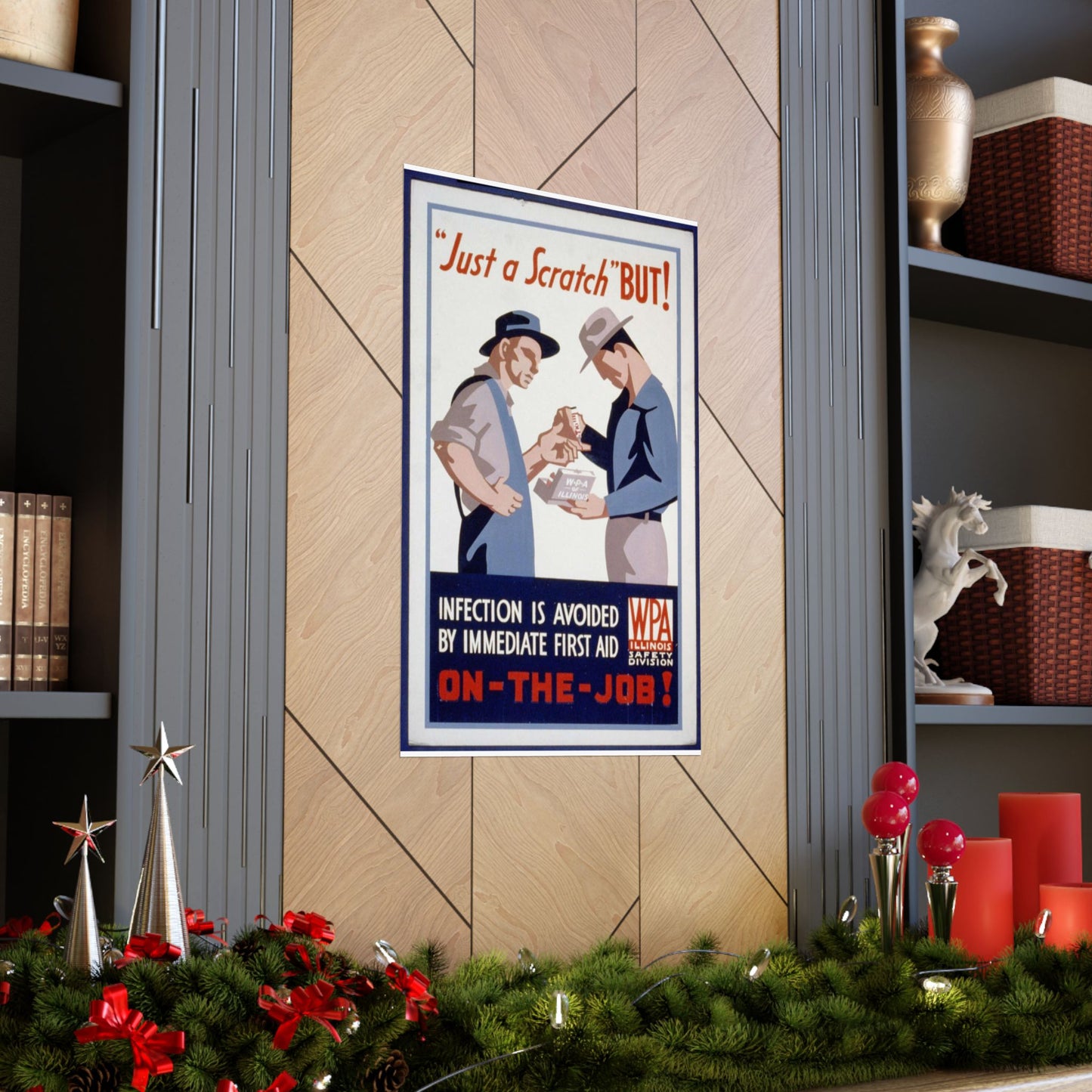 "Just a scratch" But! Infection is avoided by immediate first aid on-the-job! High Quality Matte Wall Art Poster for Home, Office, Classroom
