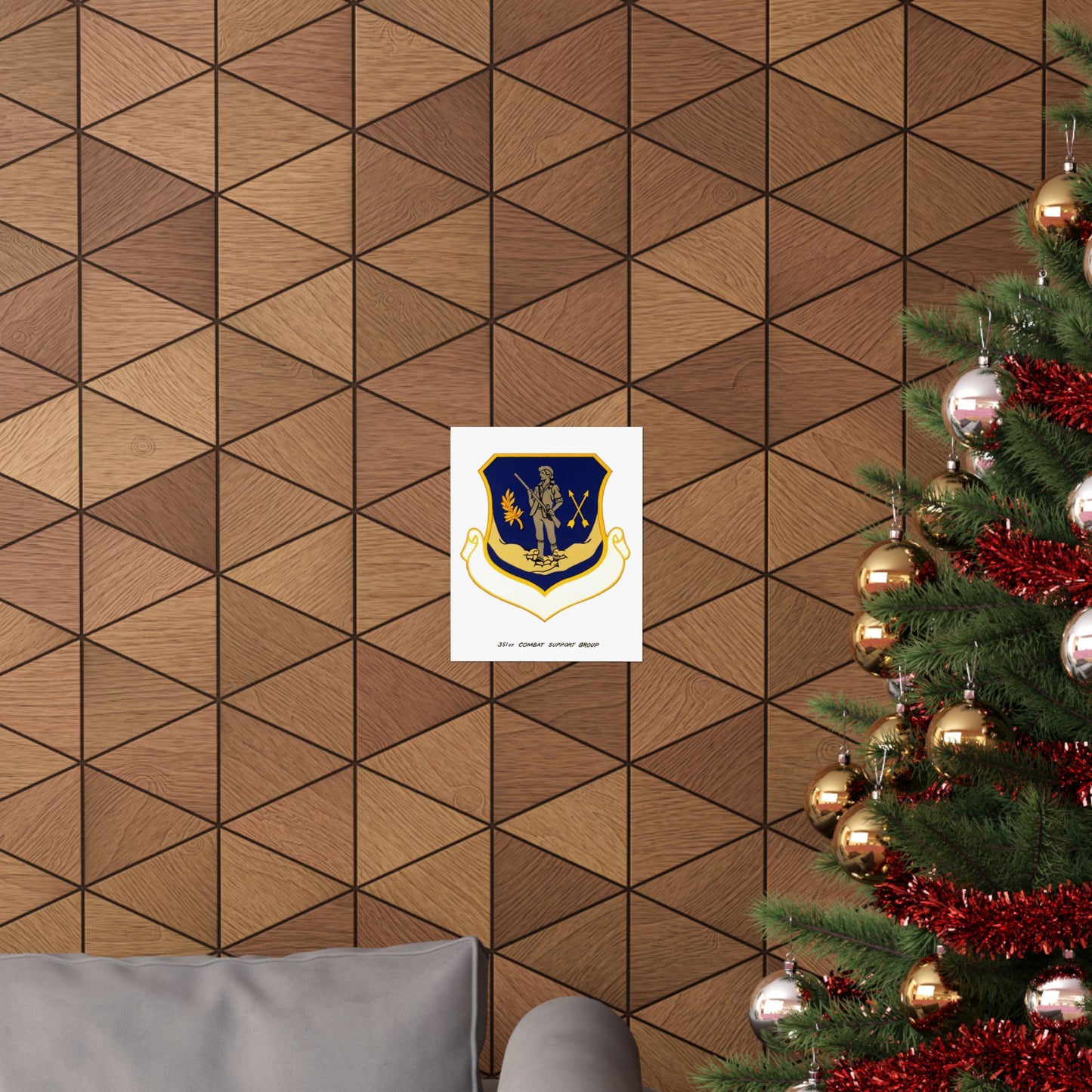 Official emblem for the 351st Combat Support Group High Quality Matte Wall Art Poster for Home, Office, Classroom