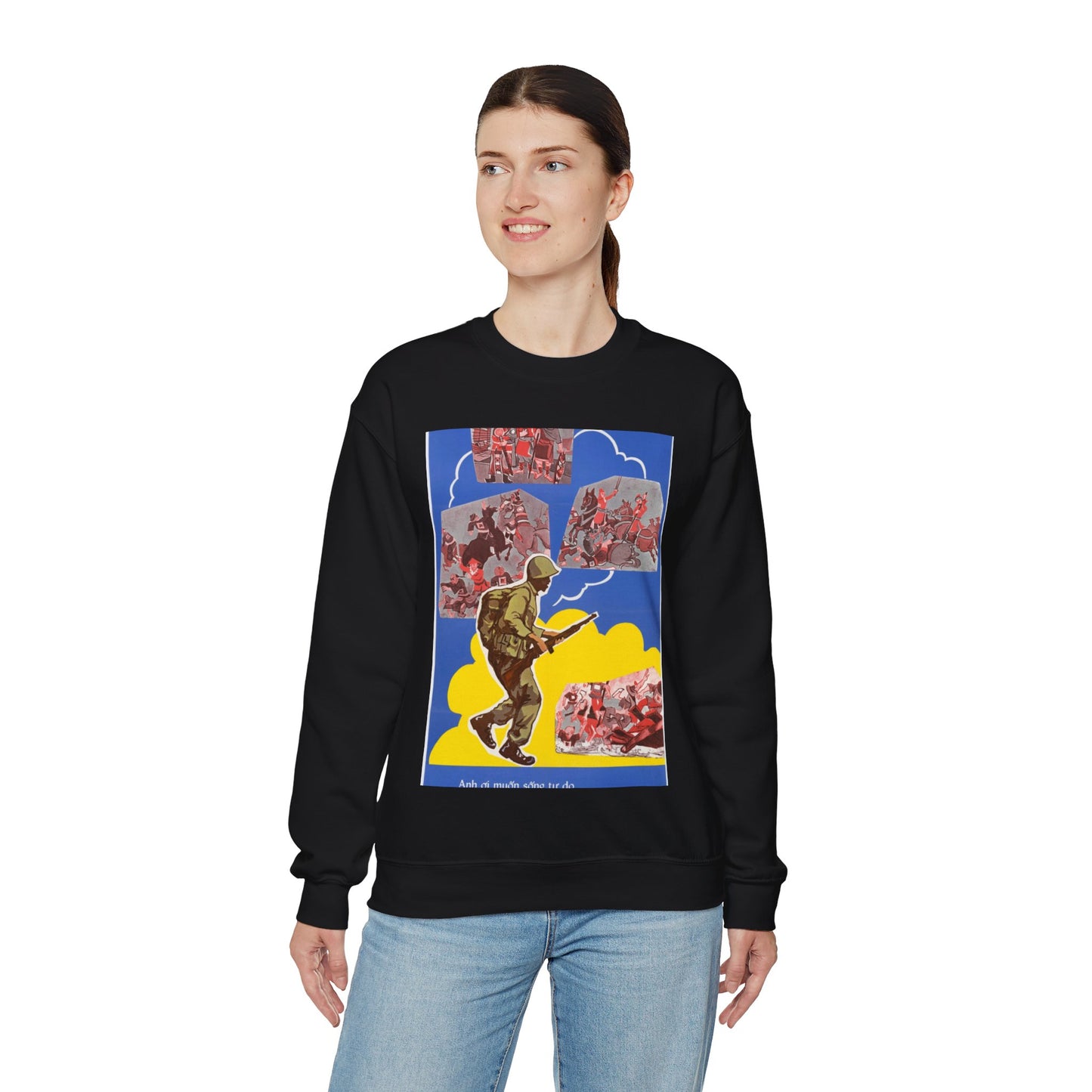 Recruiting Posters No. 1 and No. 2 Black Heavy Blend Adult Crew Neck SweatShirt