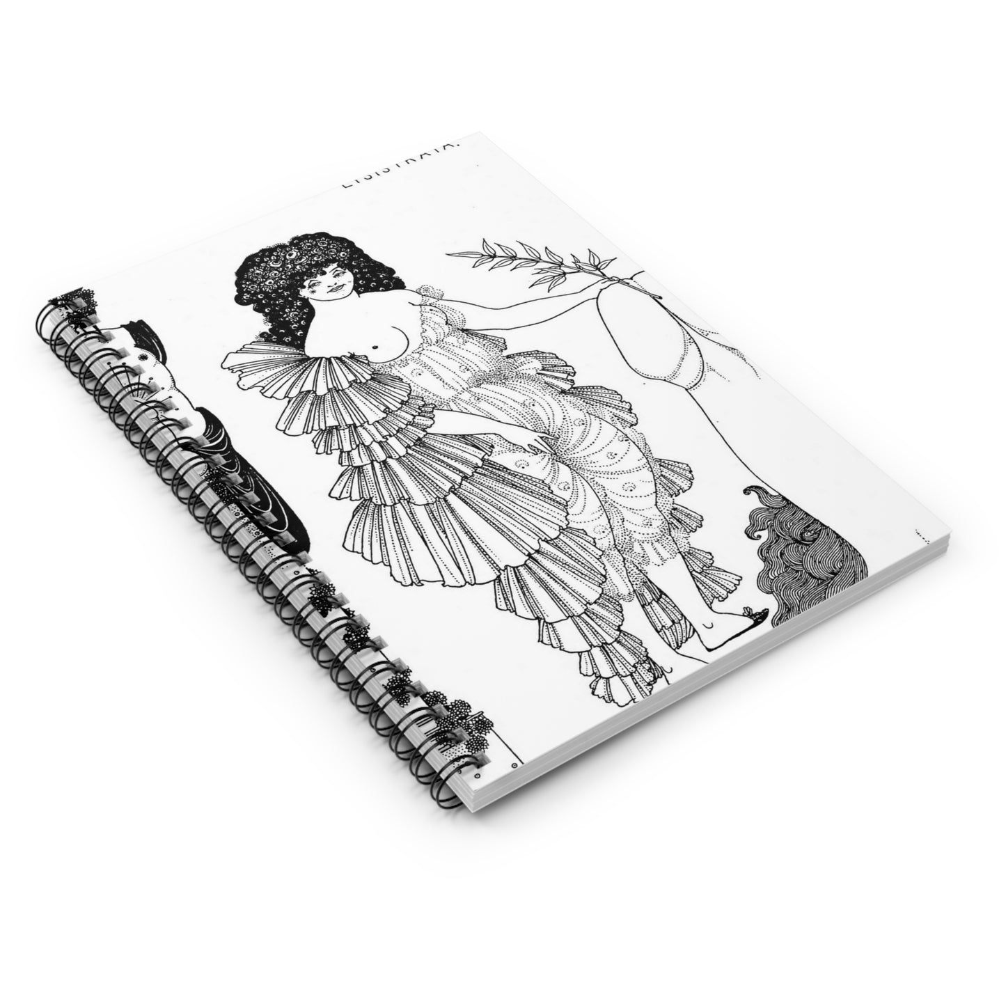 Lysistrata - Public domain botanical illustration Spiral Bound Ruled Notebook with Printed Cover