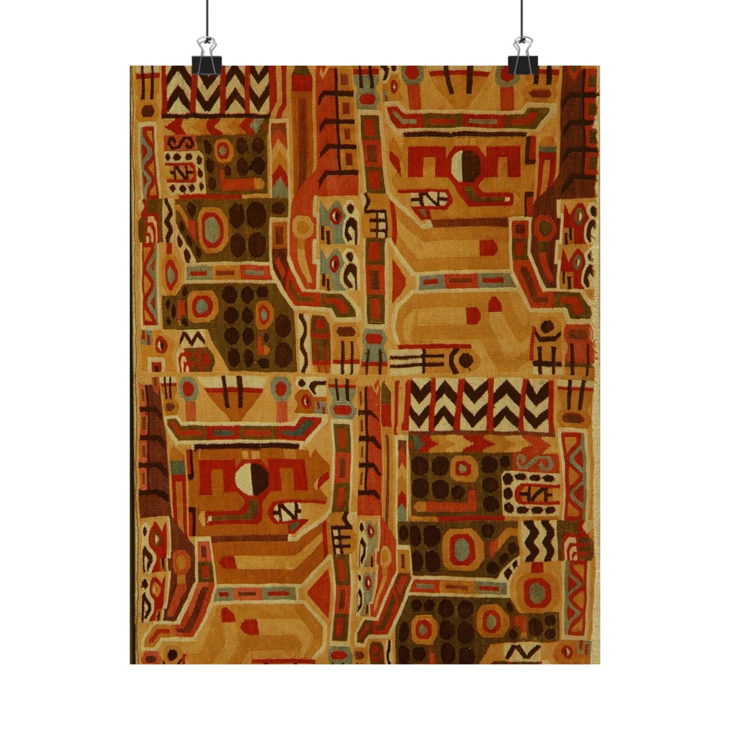 Tunic Fragment, 9th century - Public domain museum image. A rug with a design on it High Quality Matte Wall Art Poster for Home, Office, Classroom