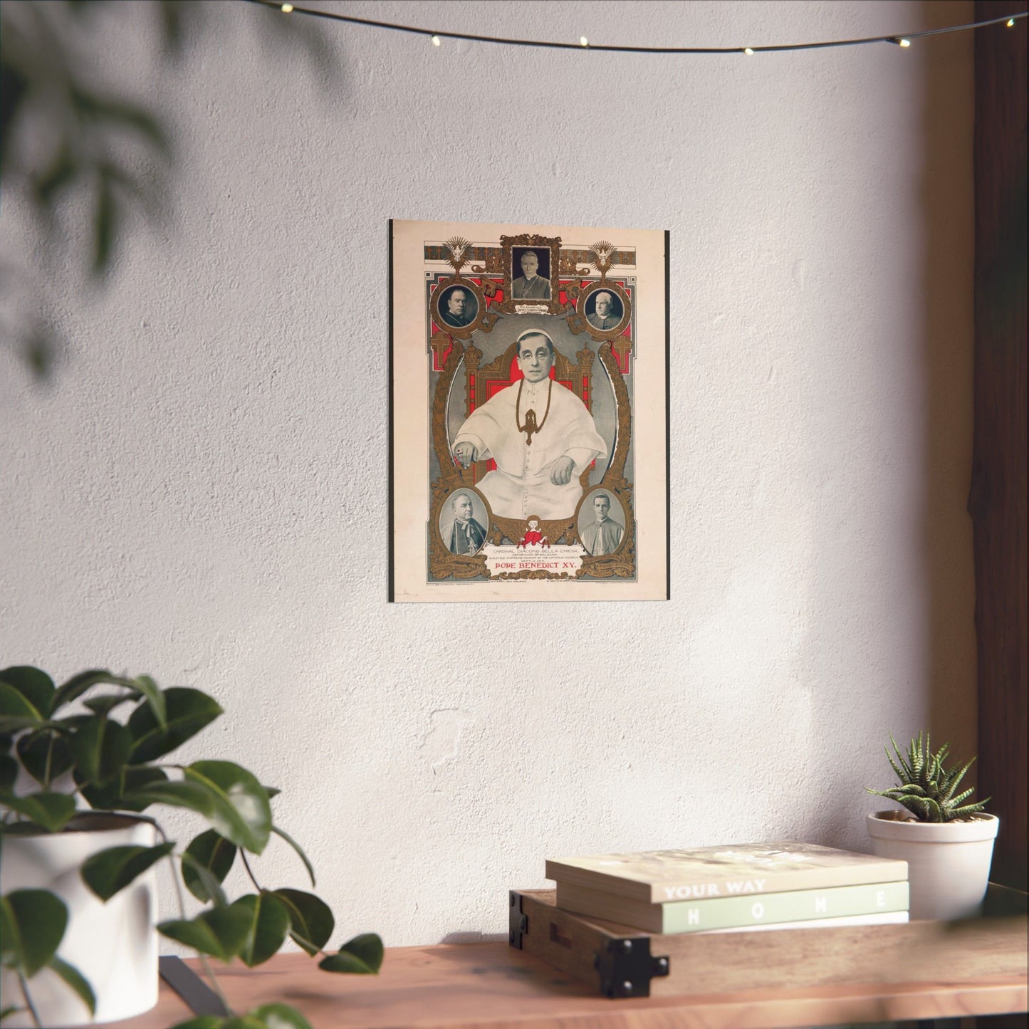 Pope Benedict XV: Cardinal Giacomo Della Chiese, Archbishop of Bologna, Elected Supreme Pontiff of the Catholic Church, September 3, 1914 High Quality Matte Wall Art Poster for Home, Office, Classroom