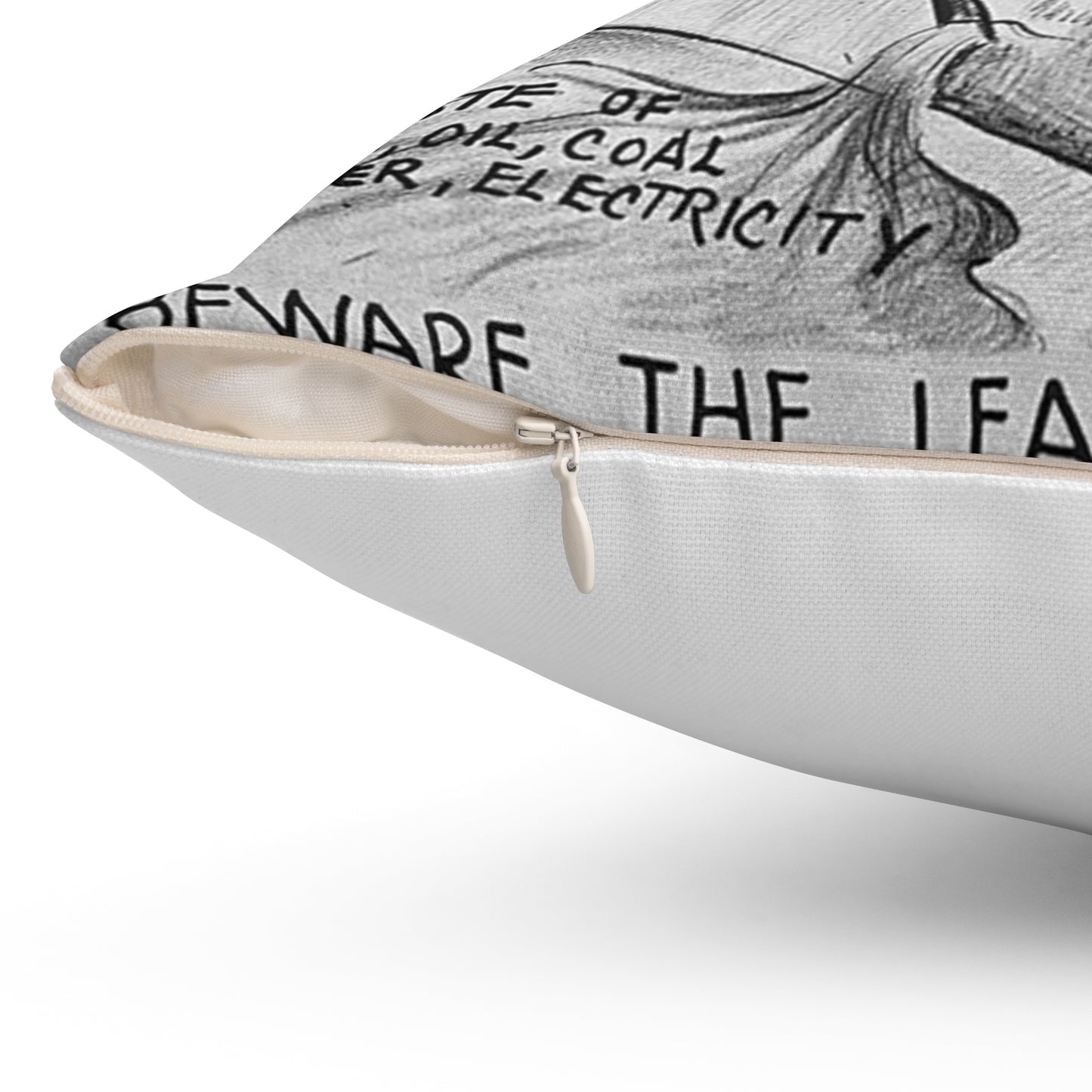 "BEWARE OF THE LEAK IN THE DAM!!" Decorative Accent Square Pillow
