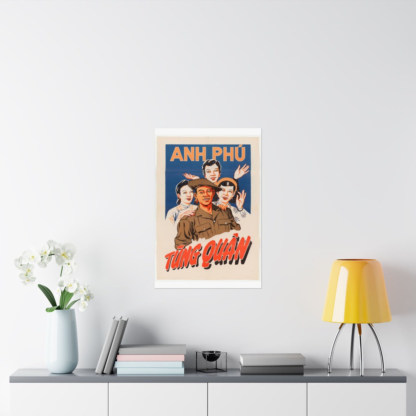 Viet Poster #5, Cold War American Propaganda poster High Quality Matte Wall Art Poster for Home, Office, Classroom