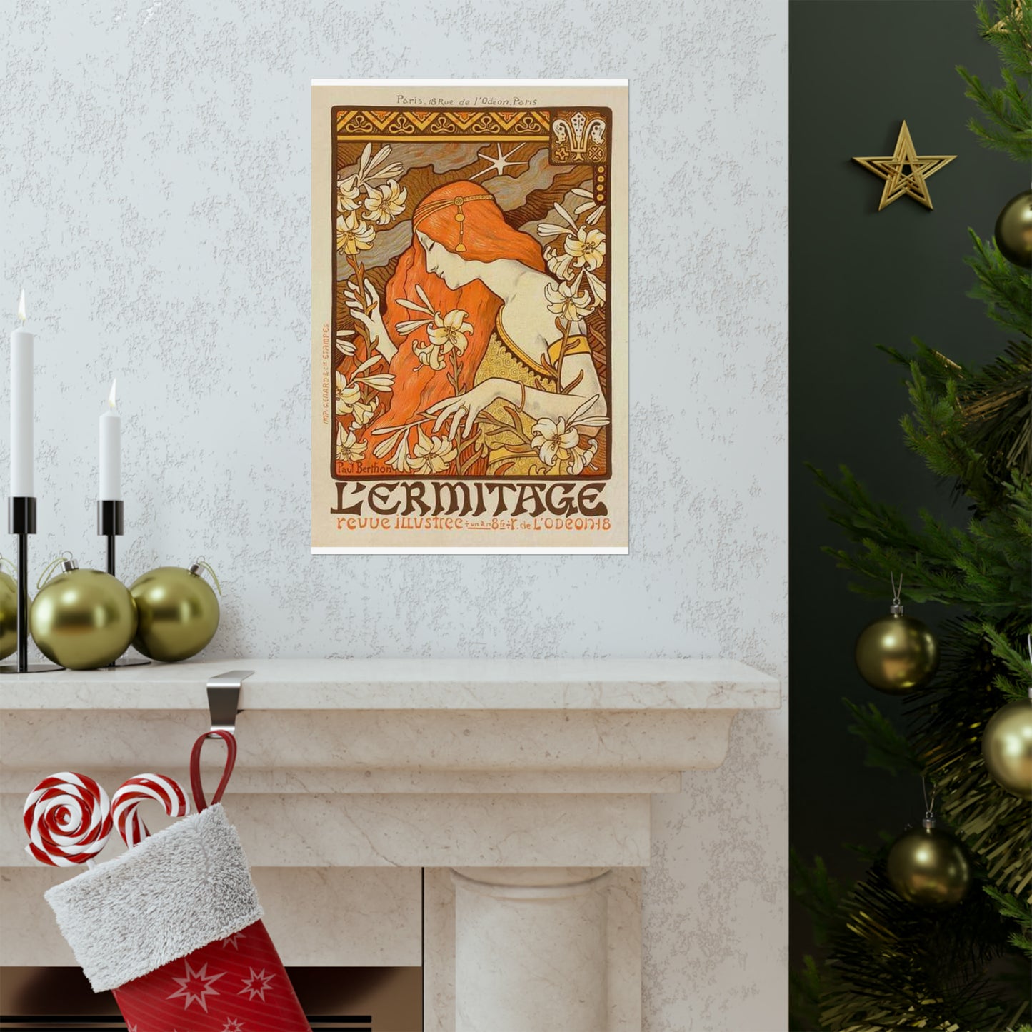 Paul Emile Berthon - Affiche pour la Revue "l'Érmitage. High Quality Matte Wall Art Poster for Home, Office, Classroom