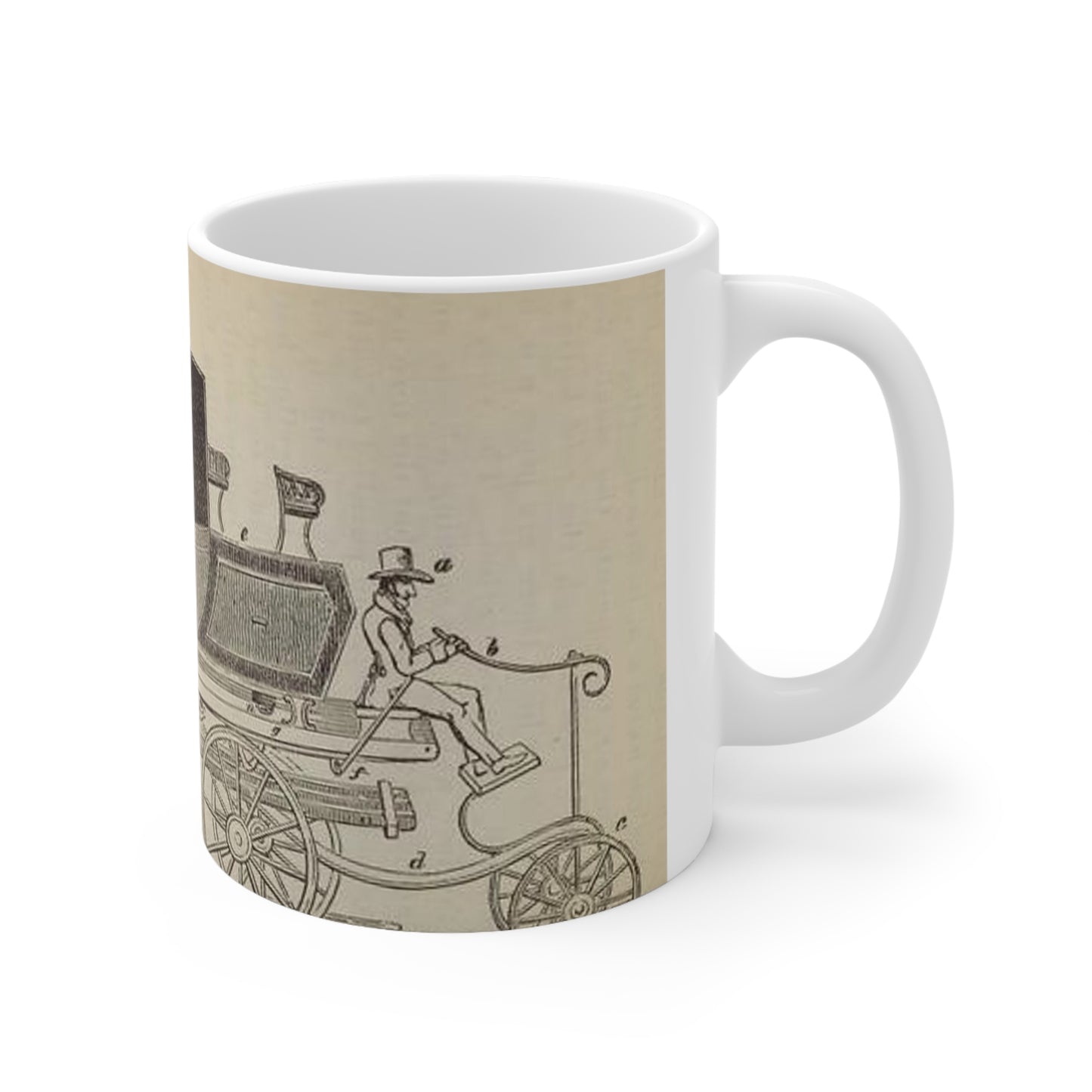 Patent Drawing of Engine - Patent steam carriage, by Mr. Goldsworthy Gurney, of Argyle Street, London, 1826 Public domain image Beautiful Novelty Ceramic Coffee Mug 11oz