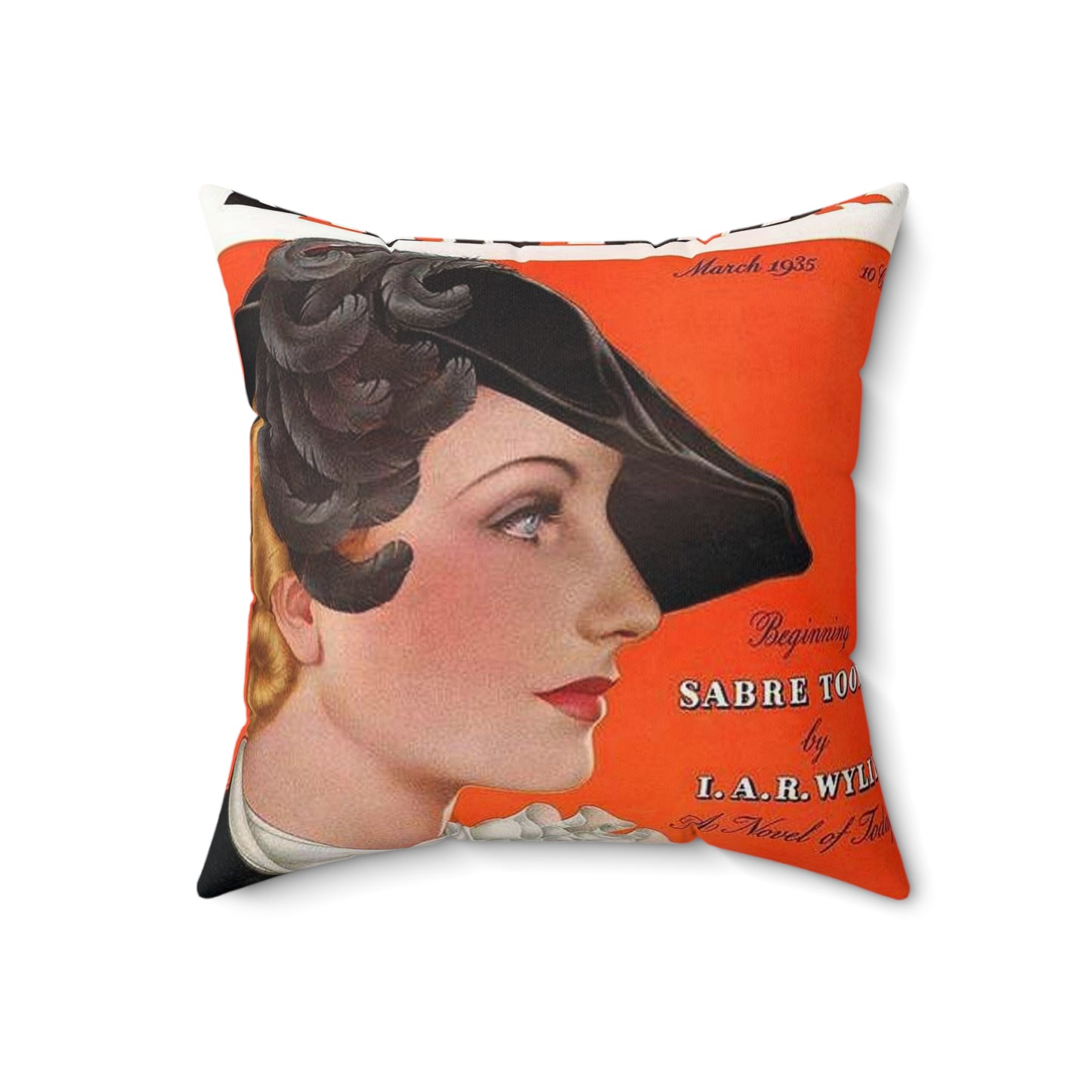 Delineator 1935-03 - Art Deco public domain image Decorative Accent Square Pillow