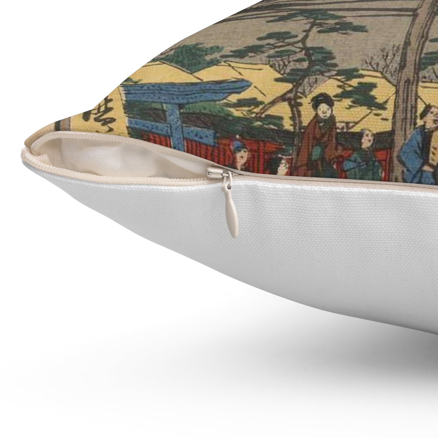 Gajō icchō, Andō Hiroshige - Public domain portrait drawing Decorative Accent Square Pillow