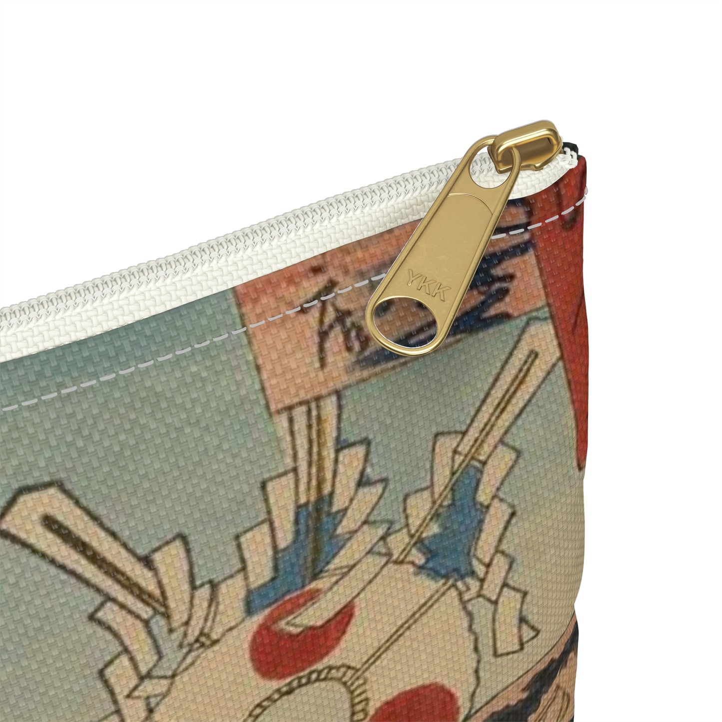 Gajō icchō, Ando Hiroshige - Public domain portrait drawing Large Organizer Pouch with Black Zipper