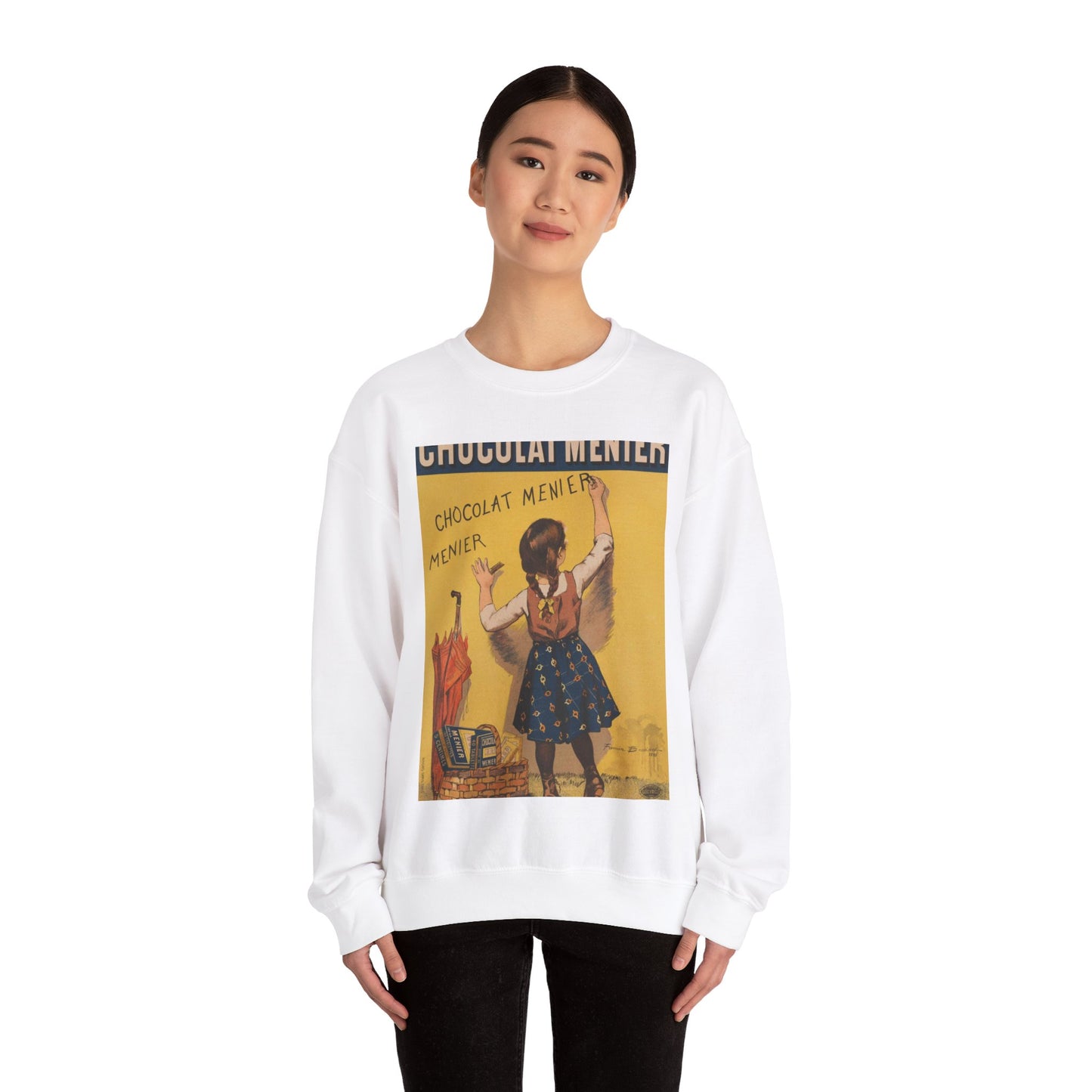 Les Maîtres de l'Affiche - 47 - Chocolat Menier (bgw20 0379) White Heavy Blend Adult Crew Neck SweatShirt