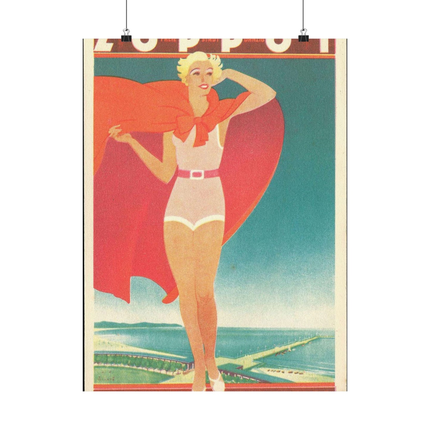 Jupp Wiertz - Zoppot, das Weltbad an der Ostsee High Quality Matte Wall Art Poster for Home, Office, Classroom
