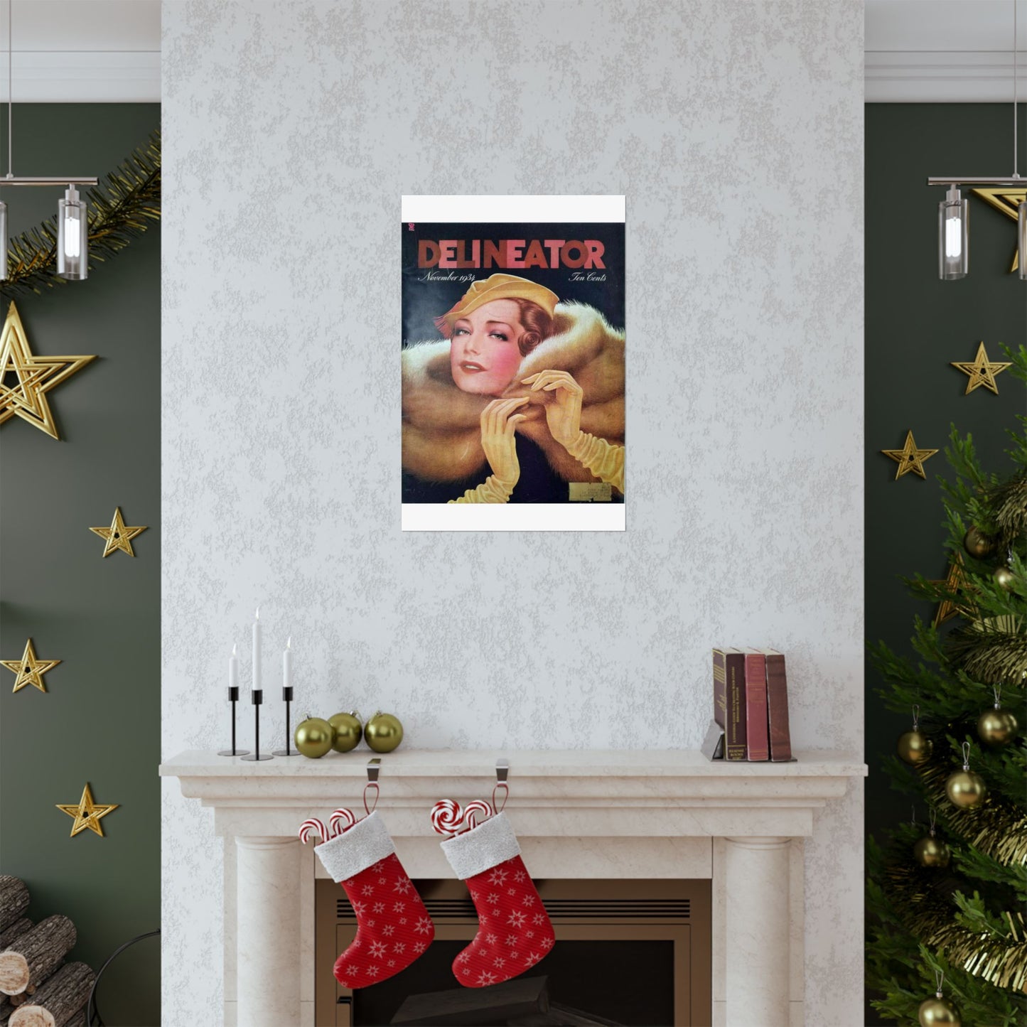 Delineator 1934-11 - Art Deco public domain image High Quality Matte Wall Art Poster for Home, Office, Classroom