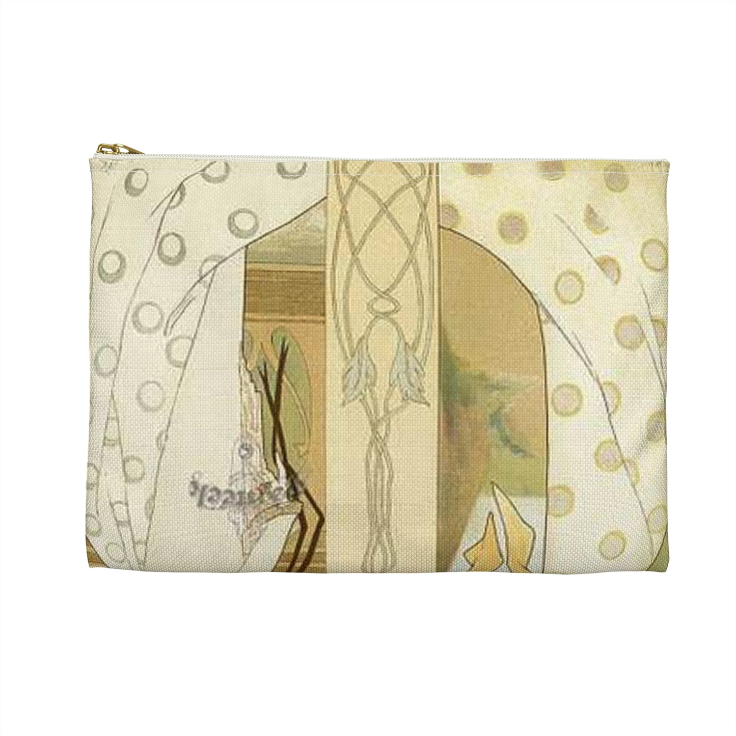 Jane Atché - La Cigarette - Drawing. Public domain image. Large Organizer Pouch with Black Zipper