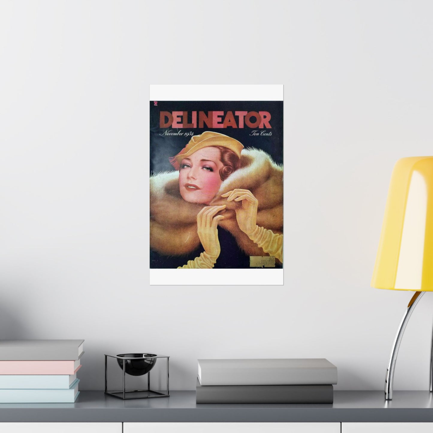 Delineator 1934-11 - Art Deco public domain image High Quality Matte Wall Art Poster for Home, Office, Classroom