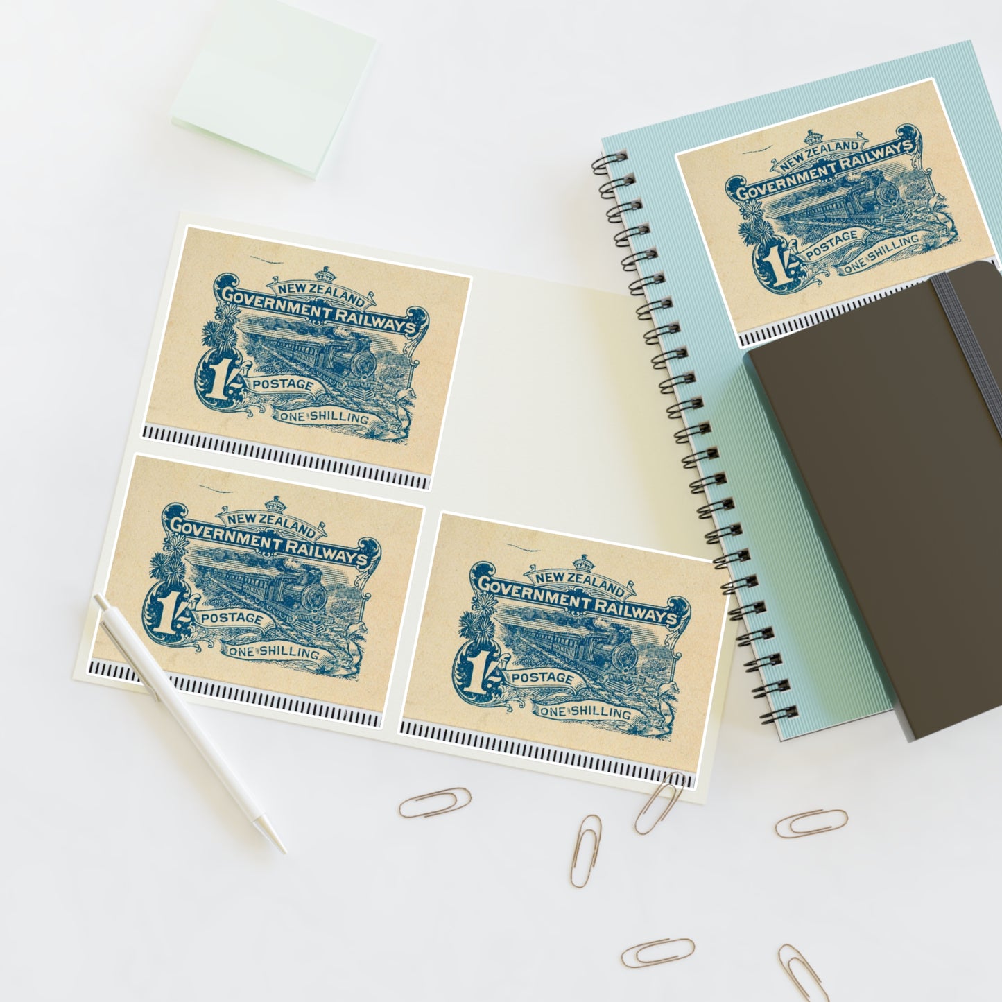 One shilling die proof for the proposed Railways Department stamp issue Laminated UV Protective Vinyl Stickers