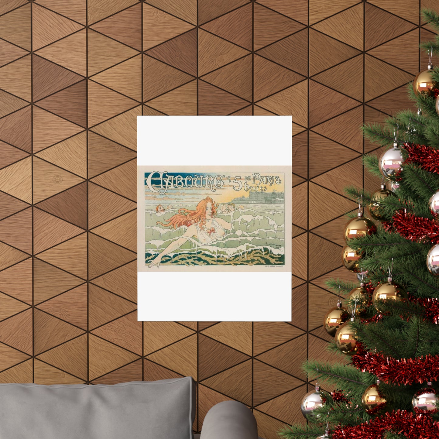 Affiche belge pour le "Casino de Cabourg". High Quality Matte Wall Art Poster for Home, Office, Classroom