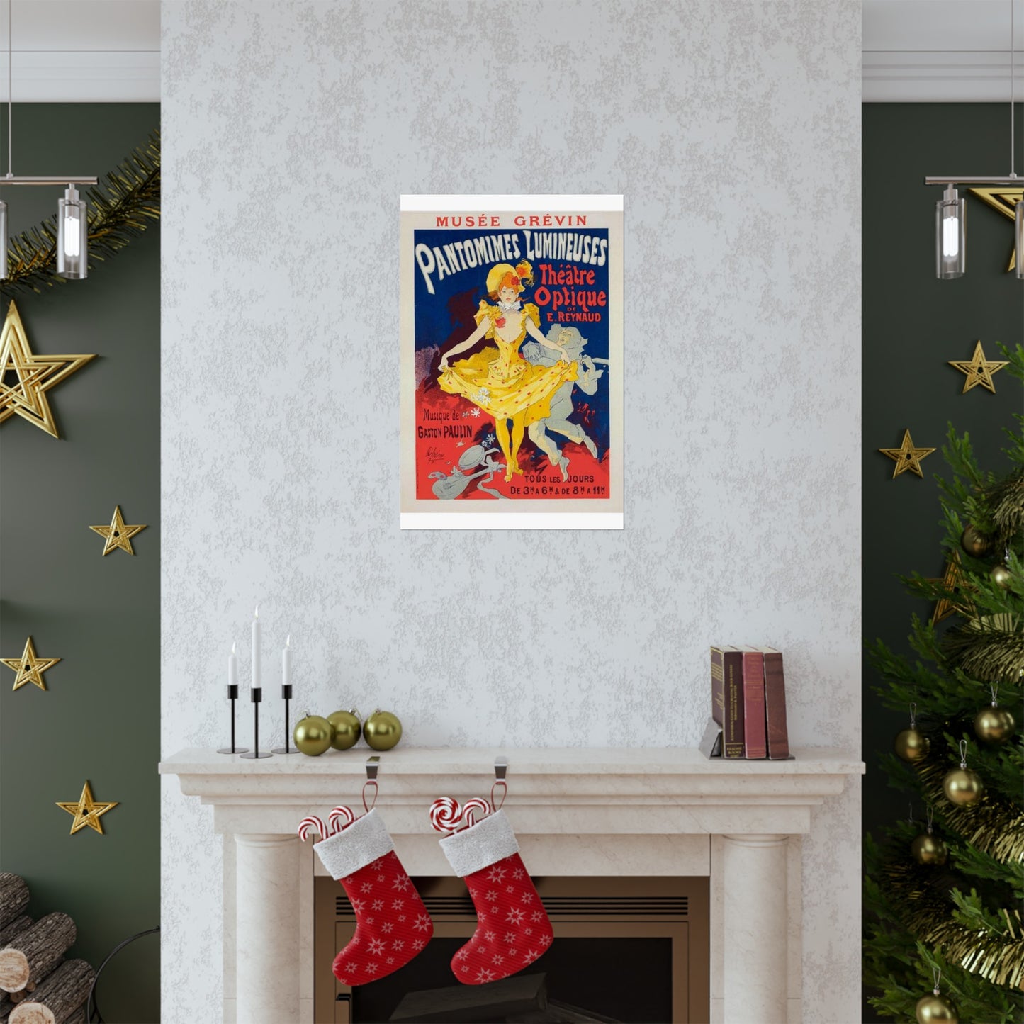 Affiche pour le Musée Grévin, "Pantomimes lumineuses". High Quality Matte Wall Art Poster for Home, Office, Classroom