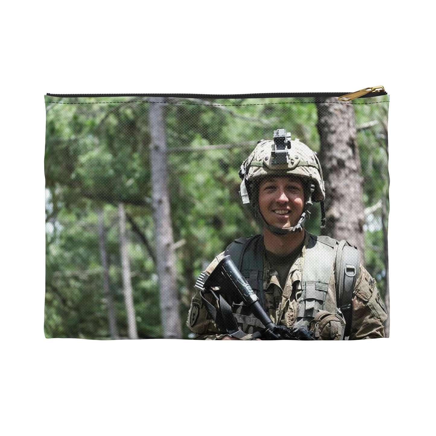 1st Lt. Jamieson Barnes an officer with Headquarters, Large Organizer Pouch with Black Zipper