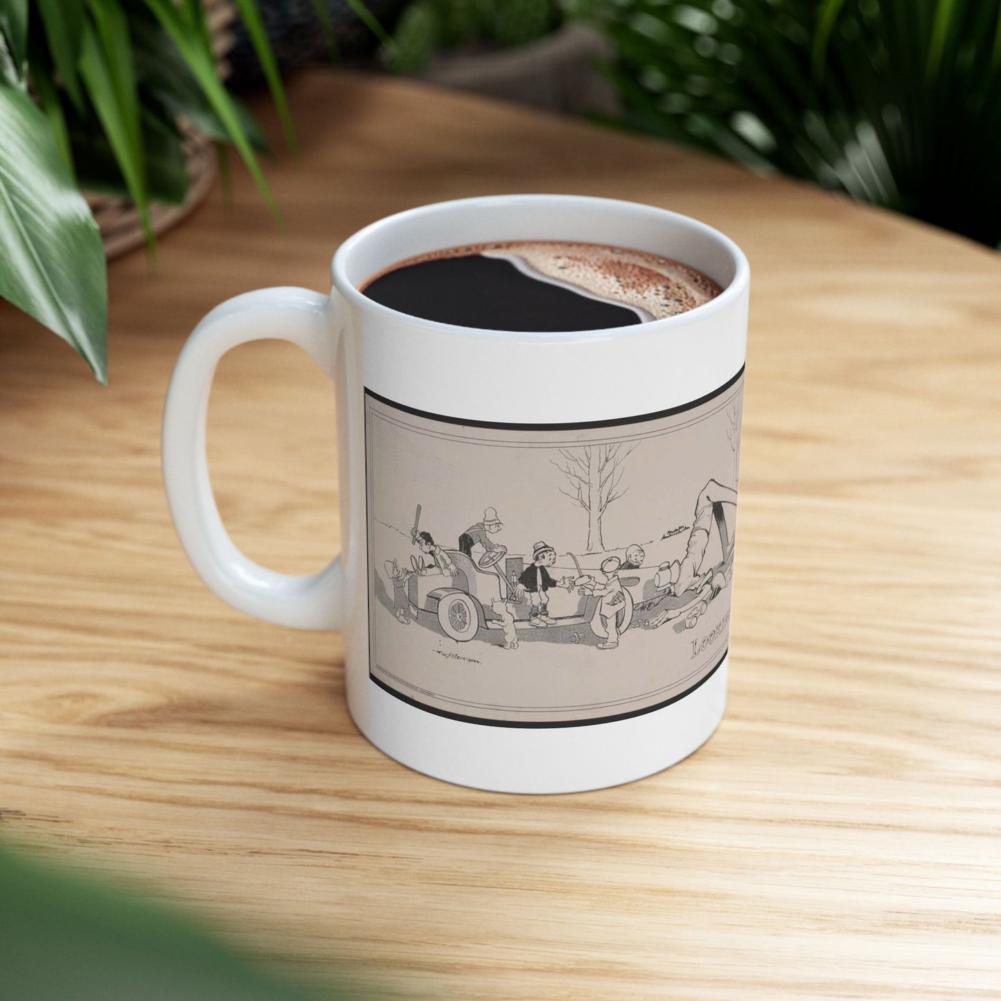 Looking for trouble - Print, Library of Congress collection Beautiful Novelty Ceramic Coffee Mug 11oz